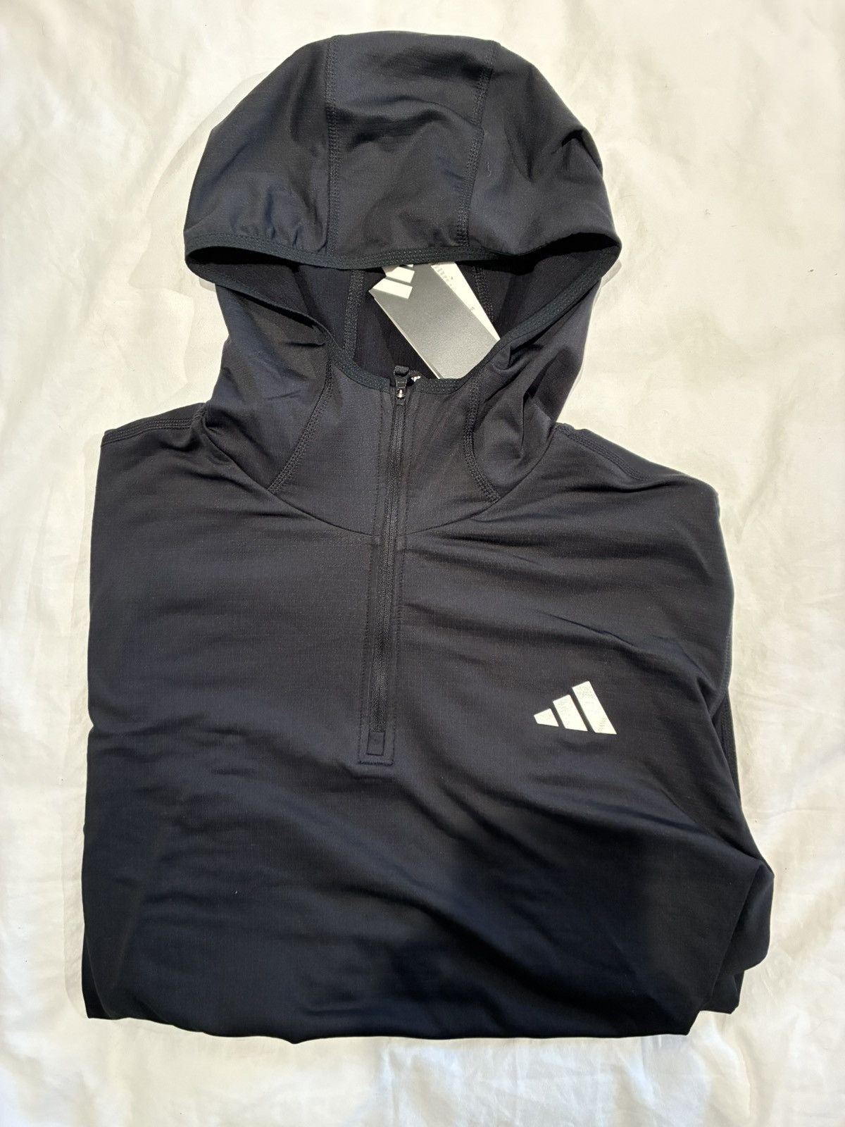 Adidas Addidas Black Running/Exercise Hooded Sweatshirt. Size US L / EU 52-54 / 3 - 3 Thumbnail