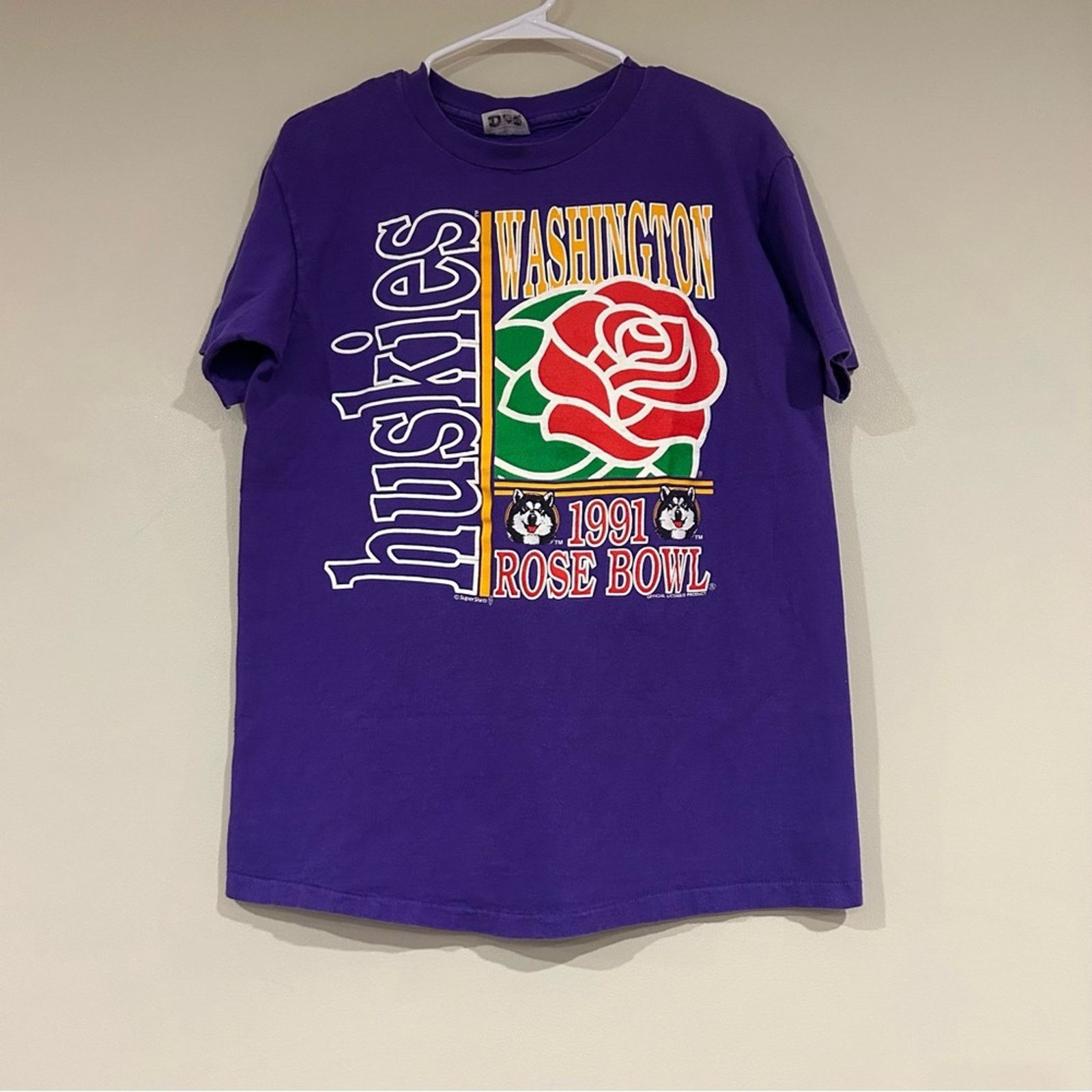 Hanes 1991 Washington Huskies Football Rose Bowl Shirt Size US L / EU 52-54 / 3 - 1 Thumbnail