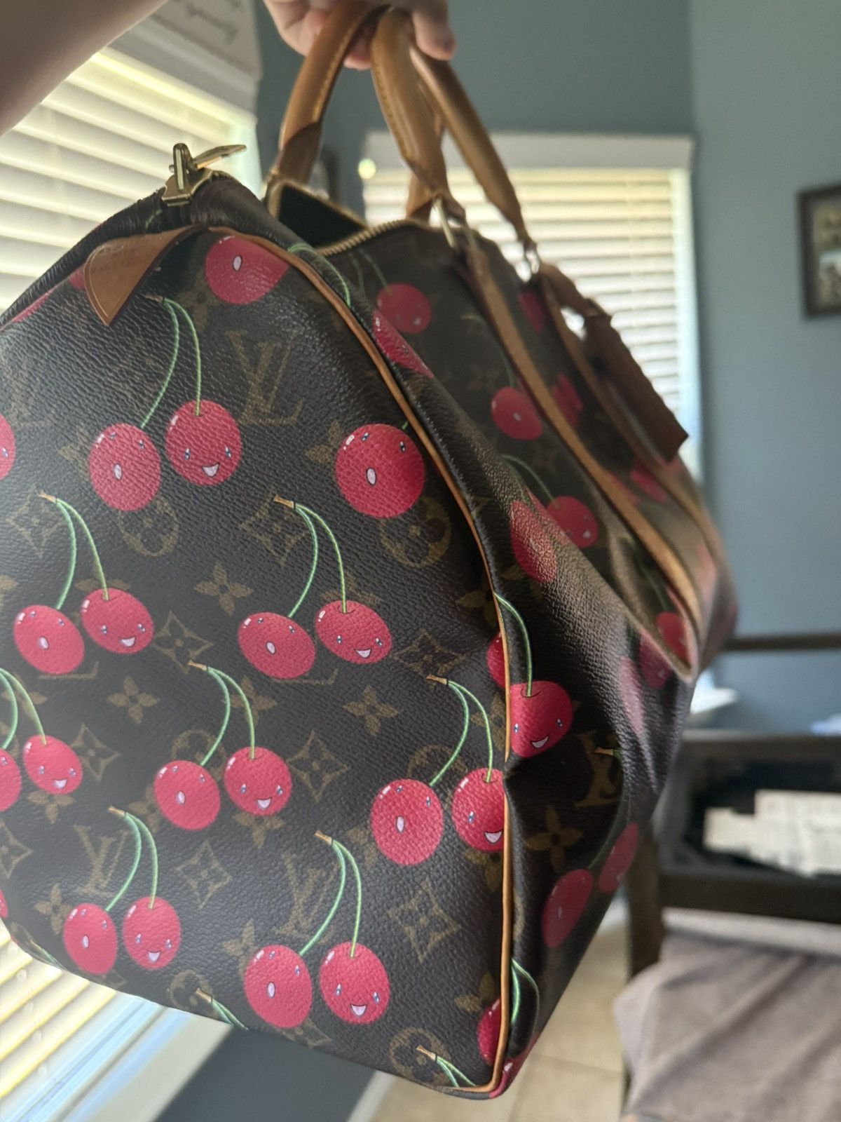 Louis Vuitton Rare 2005 Louis Vuitton Murakami Monogram Cherry Keepall 45 Size ONE SIZE - 2 Thumbnail