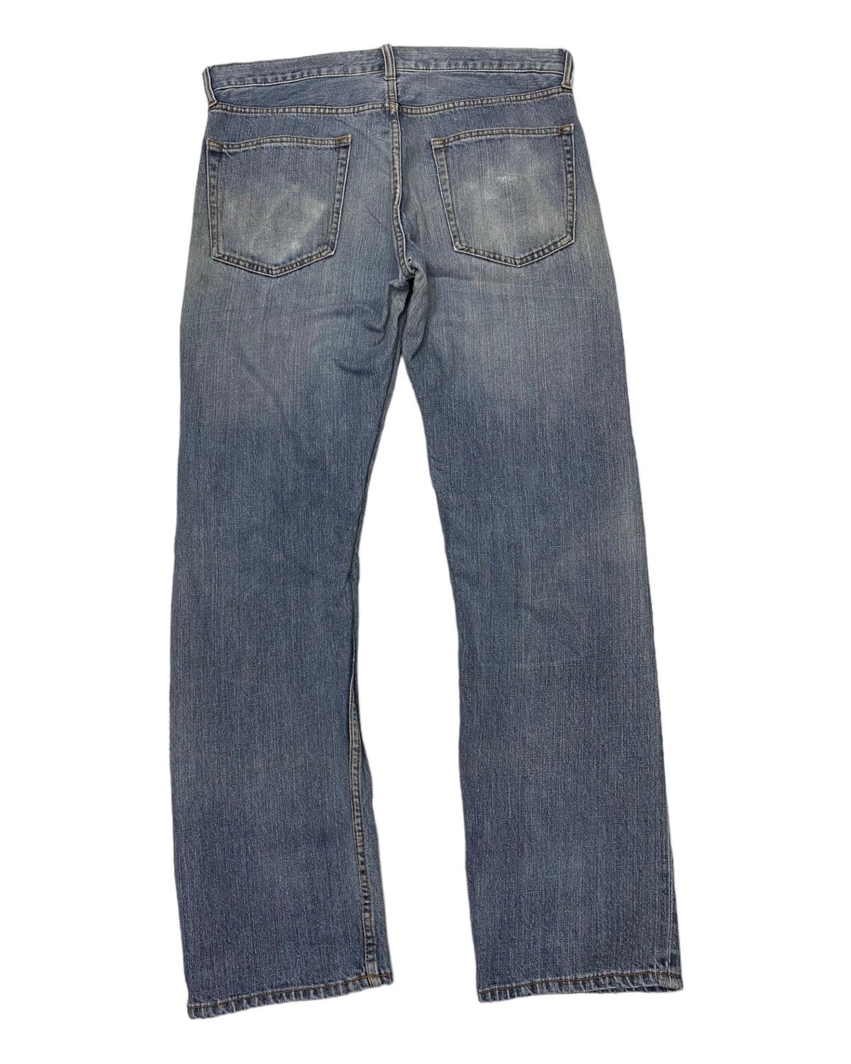 Beauty Beast 🔥DISTRESSED DENIM JEANS RARE SAGRES CRAZY SEW Size US 35 - 3 Thumbnail
