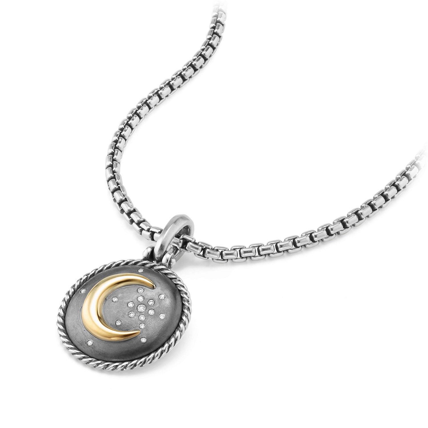 David Yurman o1w1db10525 D13331D Amulet in Silver with 18K Gold & Diamond Size ONE SIZE - 2 Thumbnail