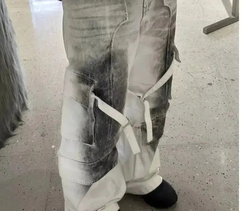 Japanese Brand White Splashed Ink Distressed Jeans Size US 32 / EU 48 - 4 Thumbnail