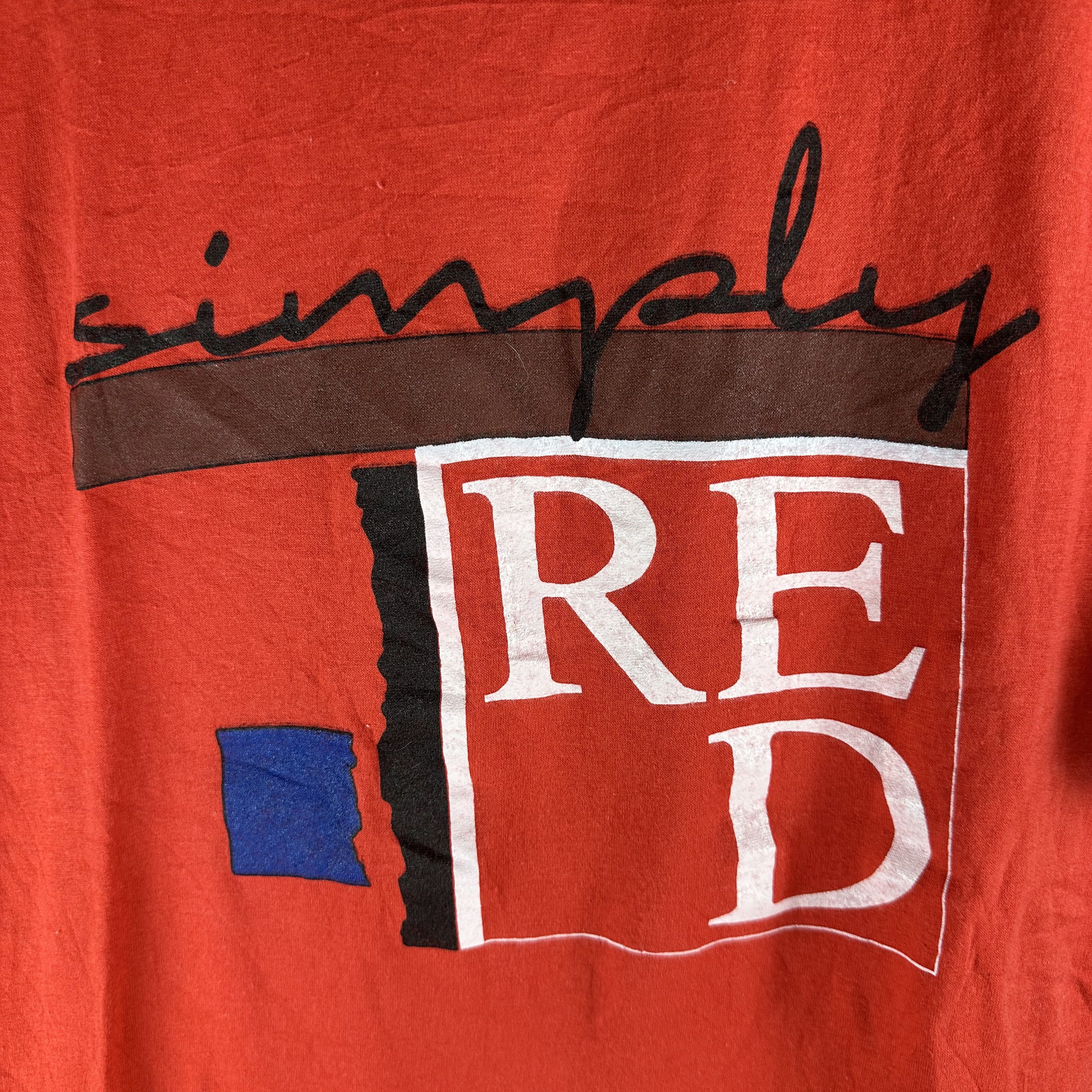 Vintage 1987 Simply Red Men And Women World Tour Pop Band T-Shirt Size US M / EU 48-50 / 2 - 2 Thumbnail