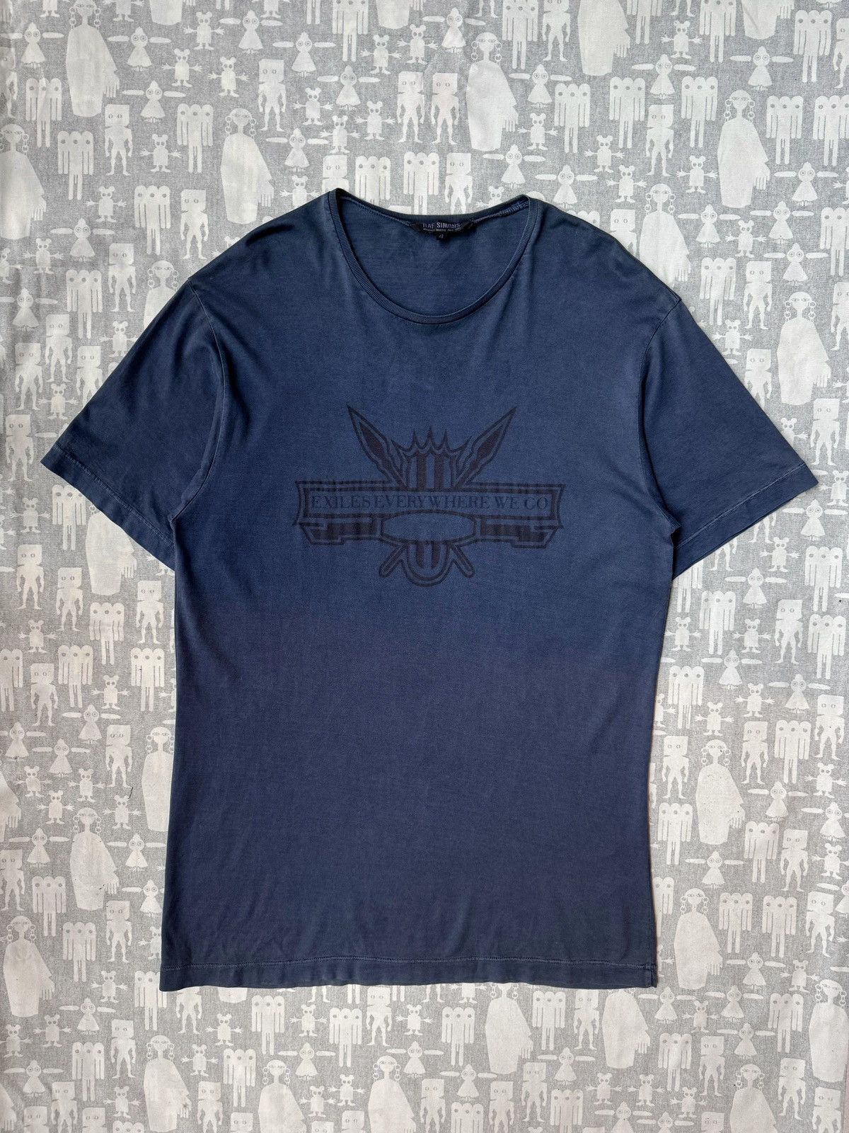 Raf Simons Raf Simons AW04 "Exiles Everywhere We Go" Overdyed Tee-Shirt Size US M / EU 48-50 / 2 - 1 Thumbnail