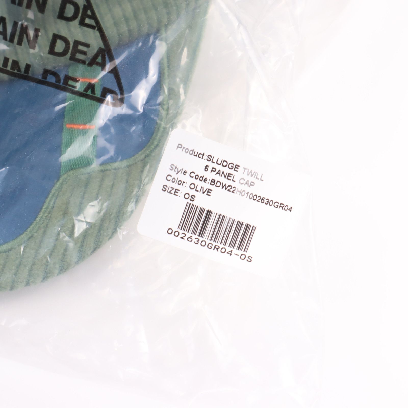 Brain Dead Brain Dead Sludge Twill 6 Panel Hat Cap Corduroy Green NEW Size ONE SIZE - 5 Thumbnail