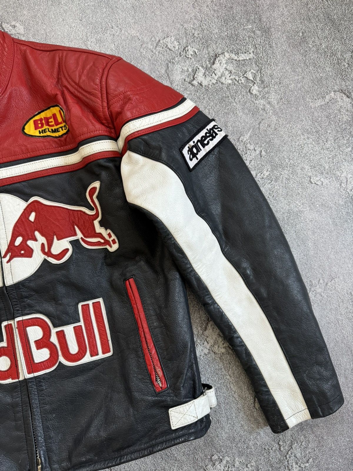 Red Bull Red Bull XL genuine leather racing motorcycle jacket biker Size US XL / EU 56 / 4 - 10 Thumbnail