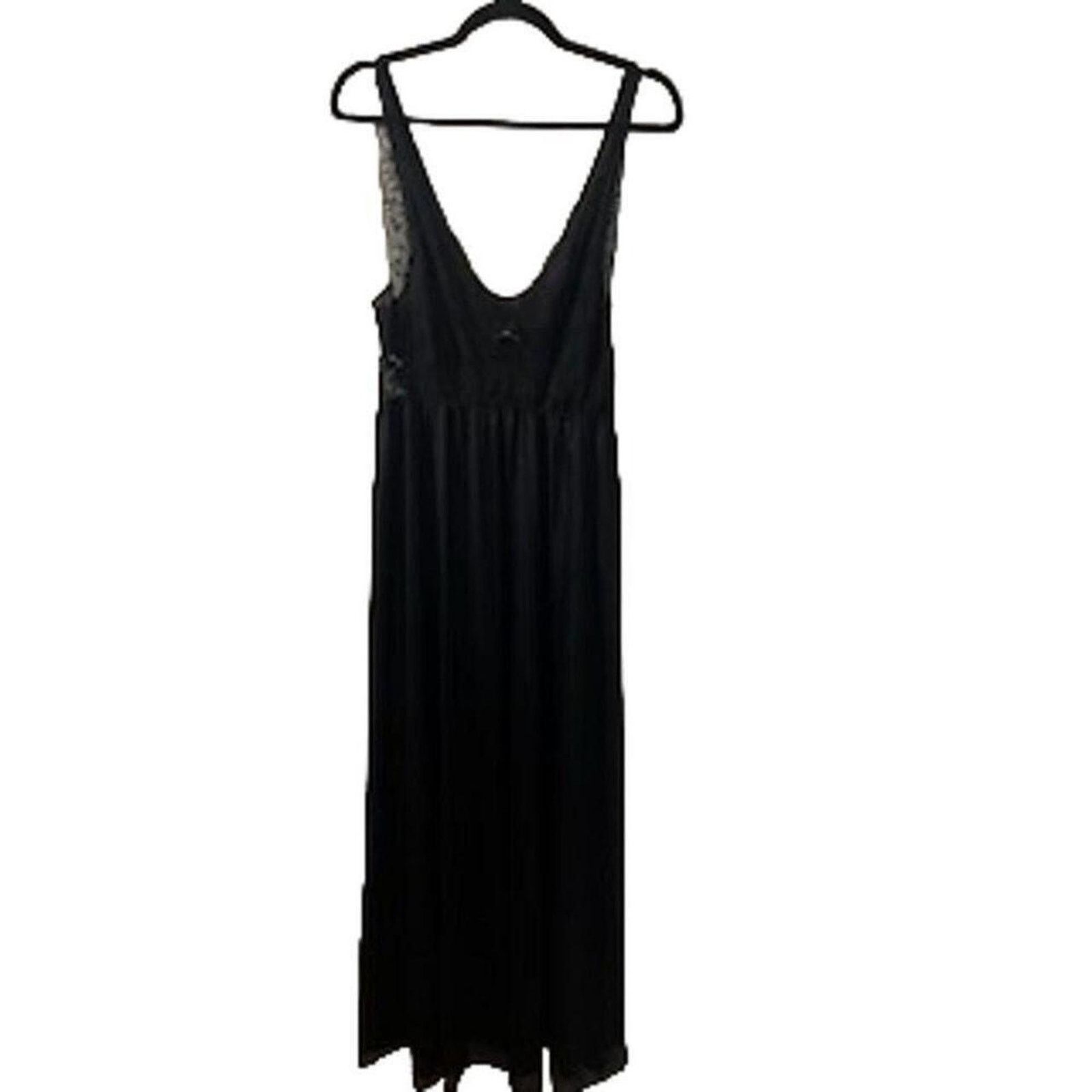 The Unbranded Brand Shadowline vintage lace nightgown black Size ONE SIZE - 1 Thumbnail