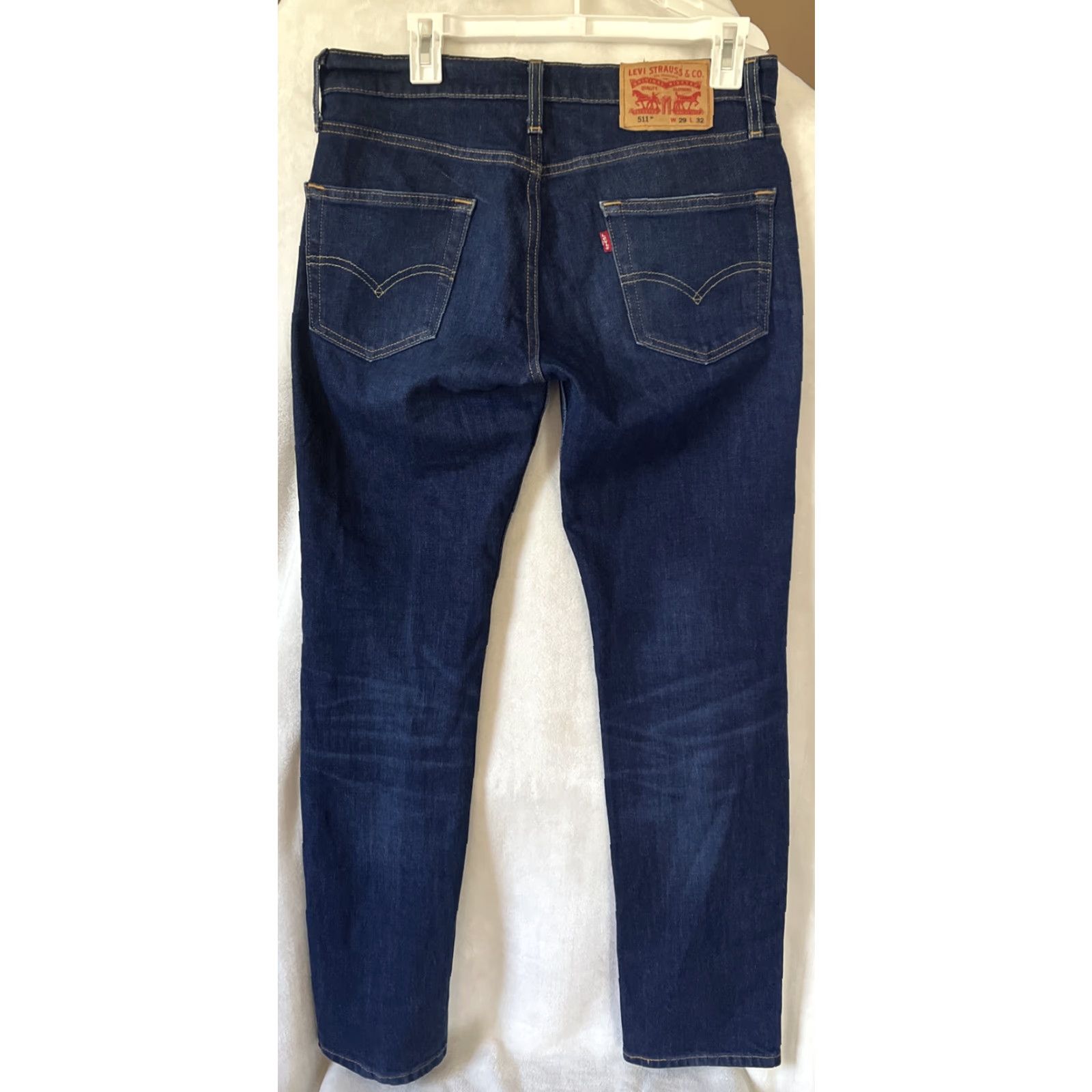 Levi's Levi's 511 Slim Straight Leg Denim Jeans 29x32 Dark Blue Mens Size US 29 - 2 Thumbnail