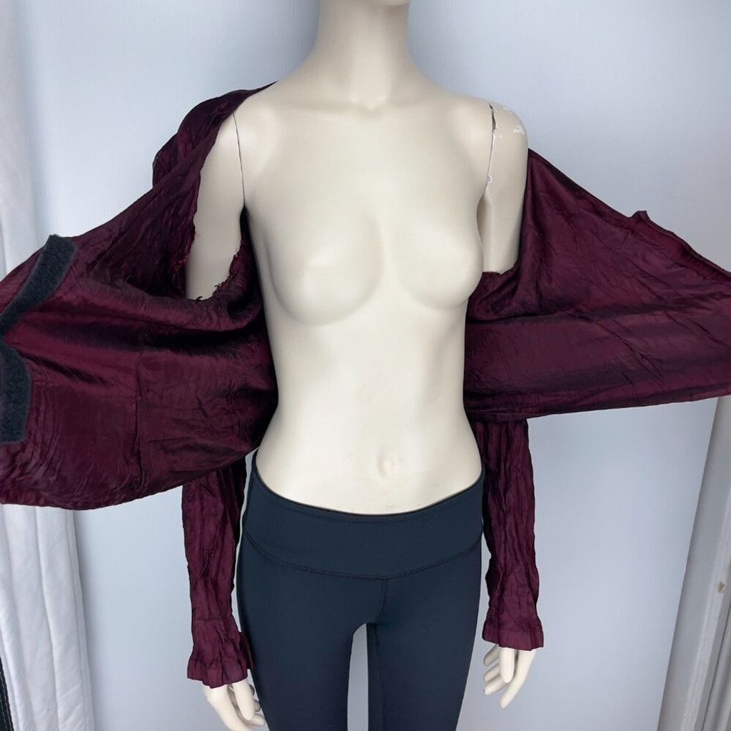 Marie Saint Pierre MARIE SAINT-PIERRE Burgundy Bordeaux Red Top Blouse Size S / US 4 / IT 40 - 7 Thumbnail