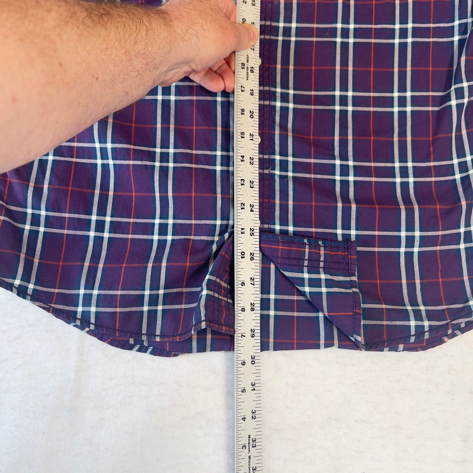 Urban Pipeline Urban Pipeline Button Shirt Men's Large Purple Plaid Pocket Size US L / EU 52-54 / 3 - 5 Thumbnail