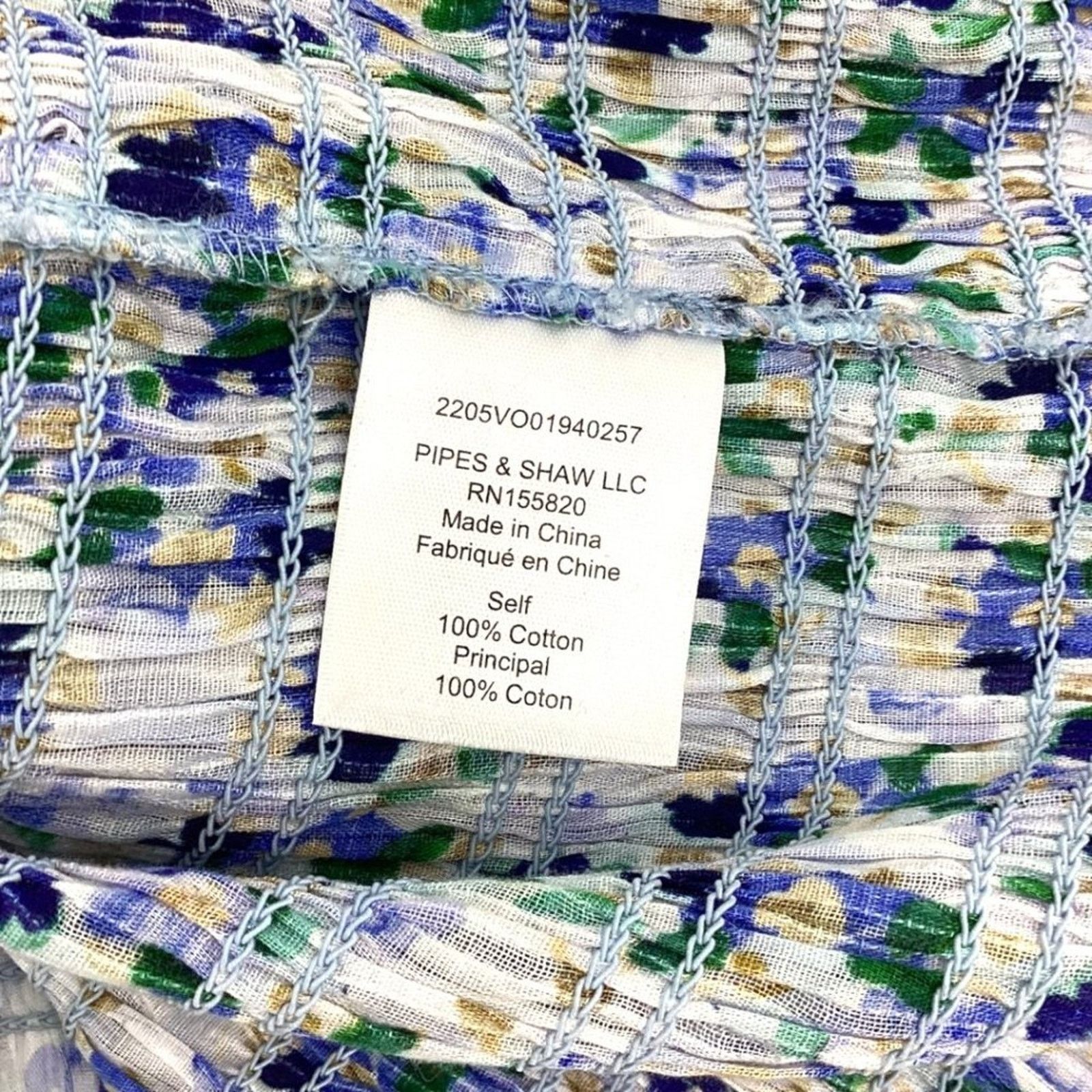 Veronica Beard Veronica Beard Averie Smocked Cropped Tank Blue XL NWOT $298 Size XL / US 12-14 / IT 48-50 - 7 Thumbnail