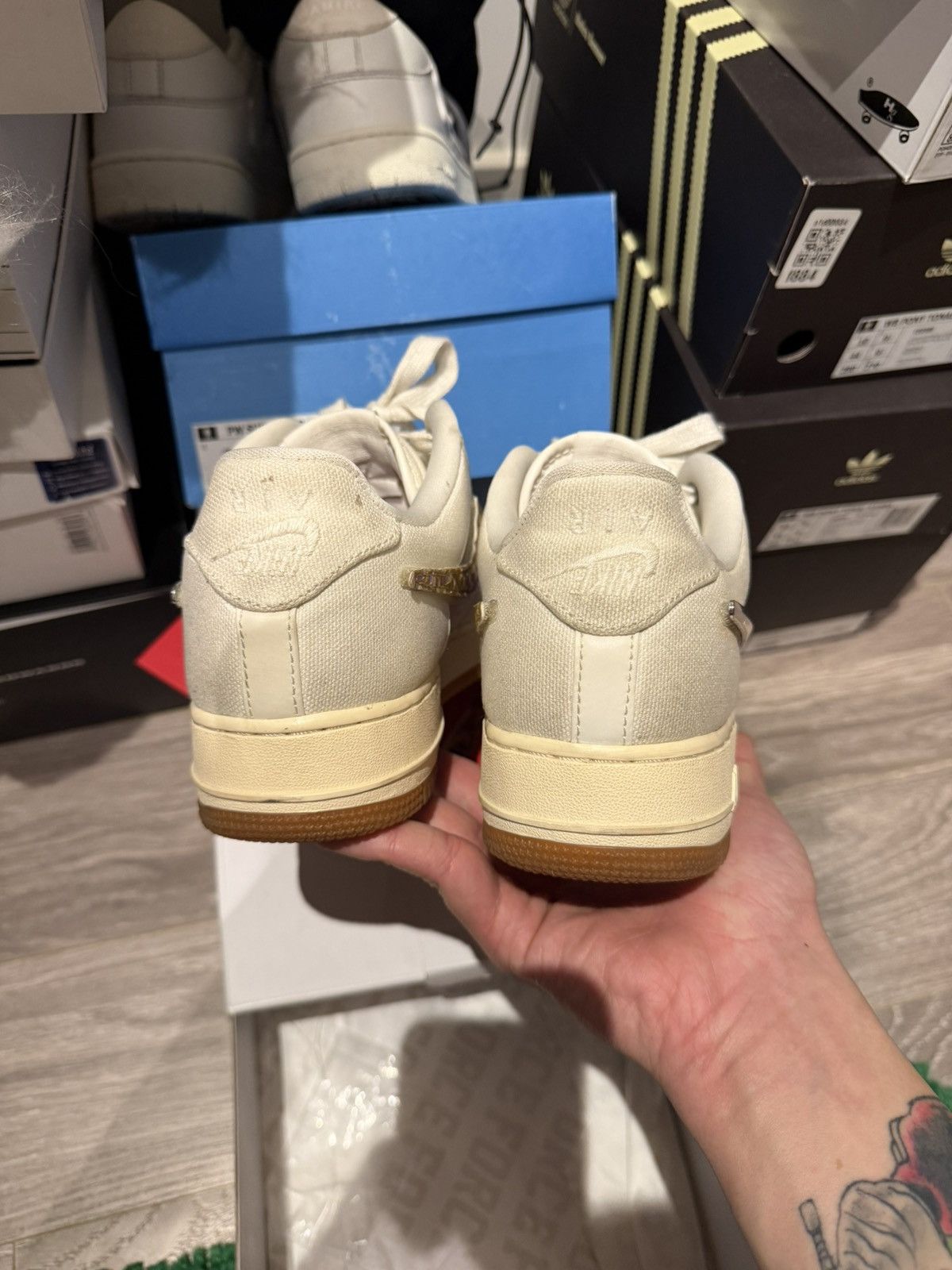 Nike × Travis Scott Travis Scott Air Force 1 Sail Size US 10 / EU 43 - 7 Thumbnail