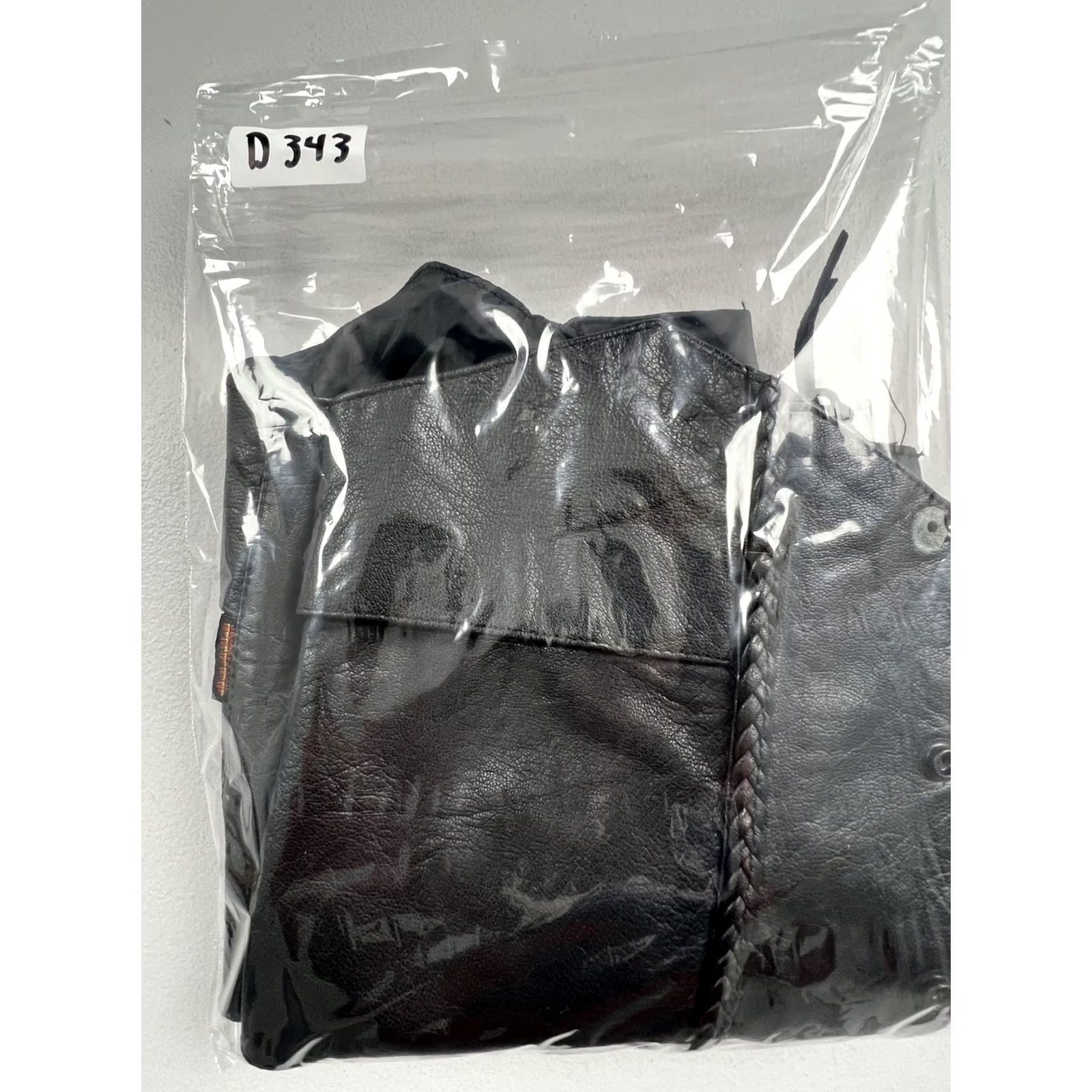 Vintage Hot Leathers Vest Mens M Black Leather Biker Braided Snap Laced Motorcycle Size US M / EU 48-50 / 2 - 7 Thumbnail