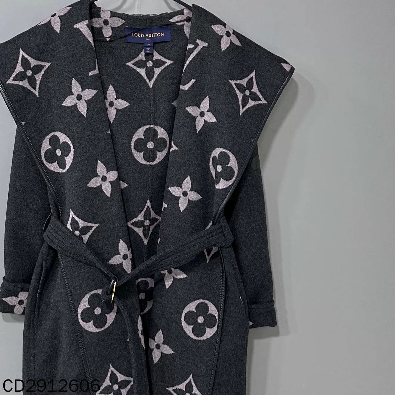 Louis Vuitton LV Monogram Black Gray Robe Coat 38 Size S / US 4 / IT 40 - 2 Thumbnail