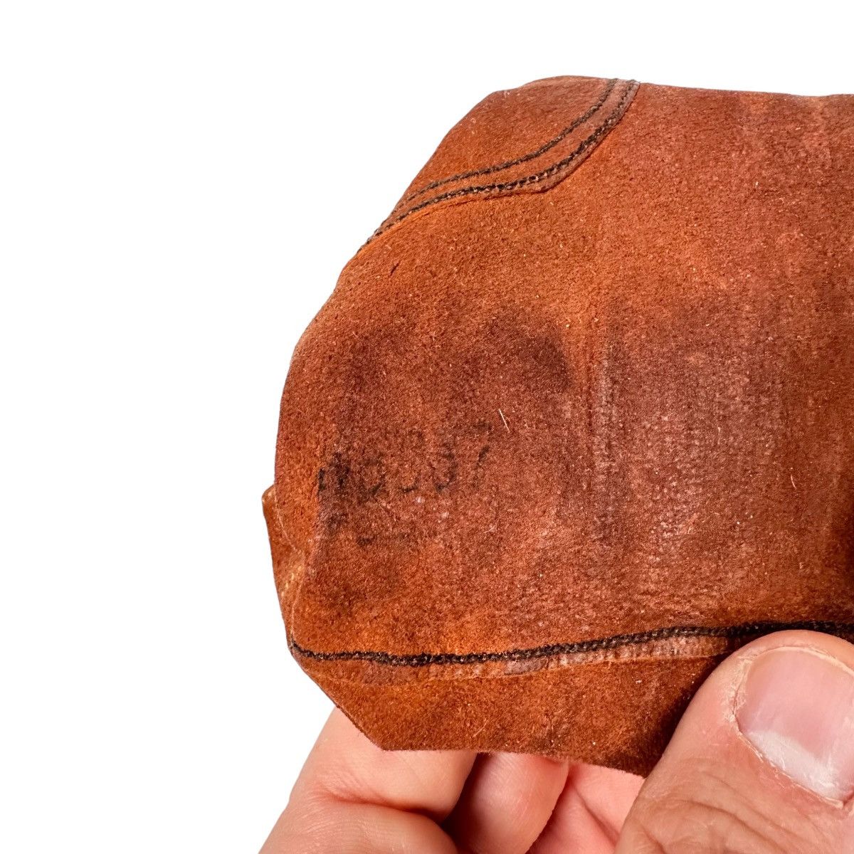 Vintage Vintage Women’s Brown Leather Gloves Small Petite 50s 60s Size ONE SIZE - 4 Thumbnail