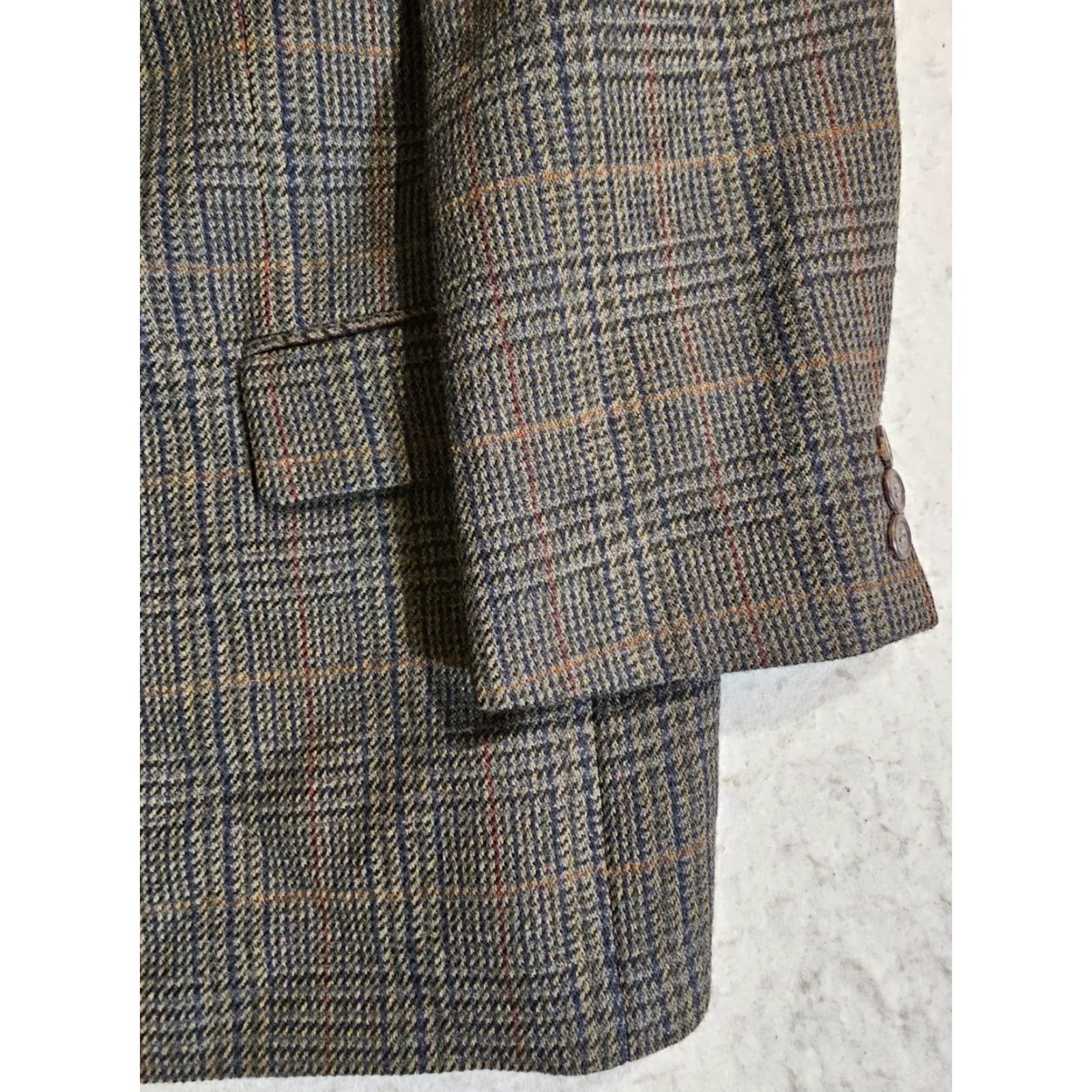 Brooks Brothers VINTAGE Brooks Brothers Blazer 100% Wool Glen Plaid Heavy Weight Regular Fit Mens Sz 42R Jacket Size 42R - 5 Thumbnail