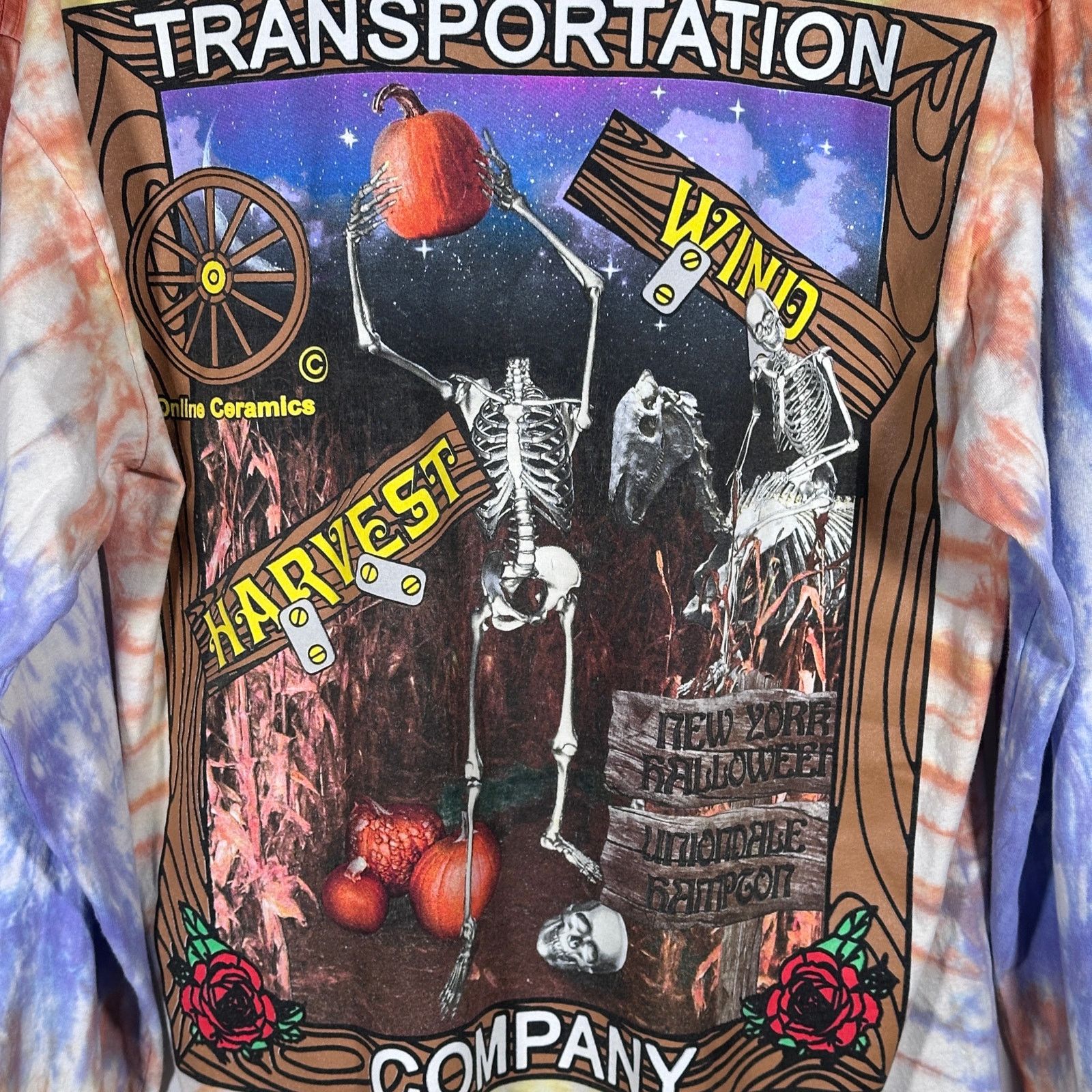 Online Ceramics Haunted Wagon Tie Dye Longsleeve Size US M / EU 48-50 / 2 - 6 Thumbnail