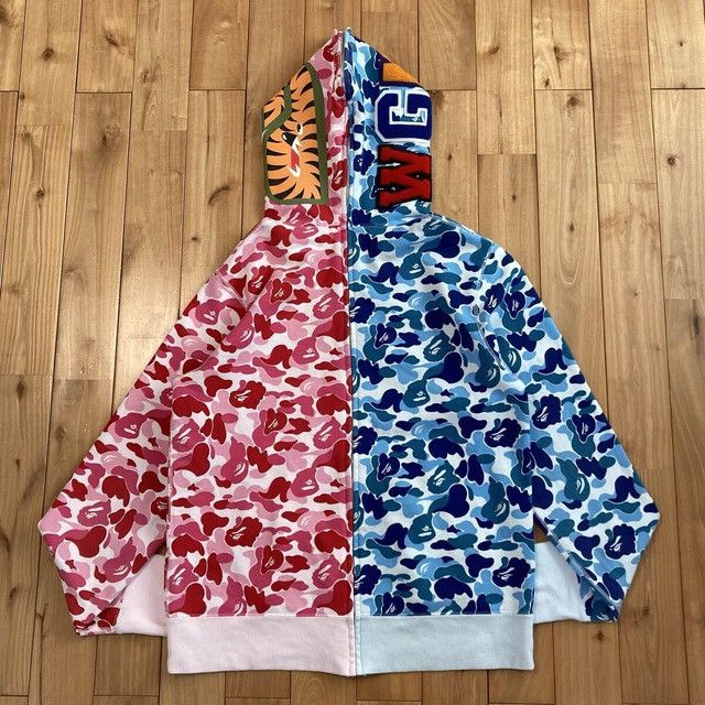 Bape BAPE Separate Shark full zip hoodie ABC CAMO PINK × BLUE APE Size US M / EU 48-50 / 2 - 3 Thumbnail