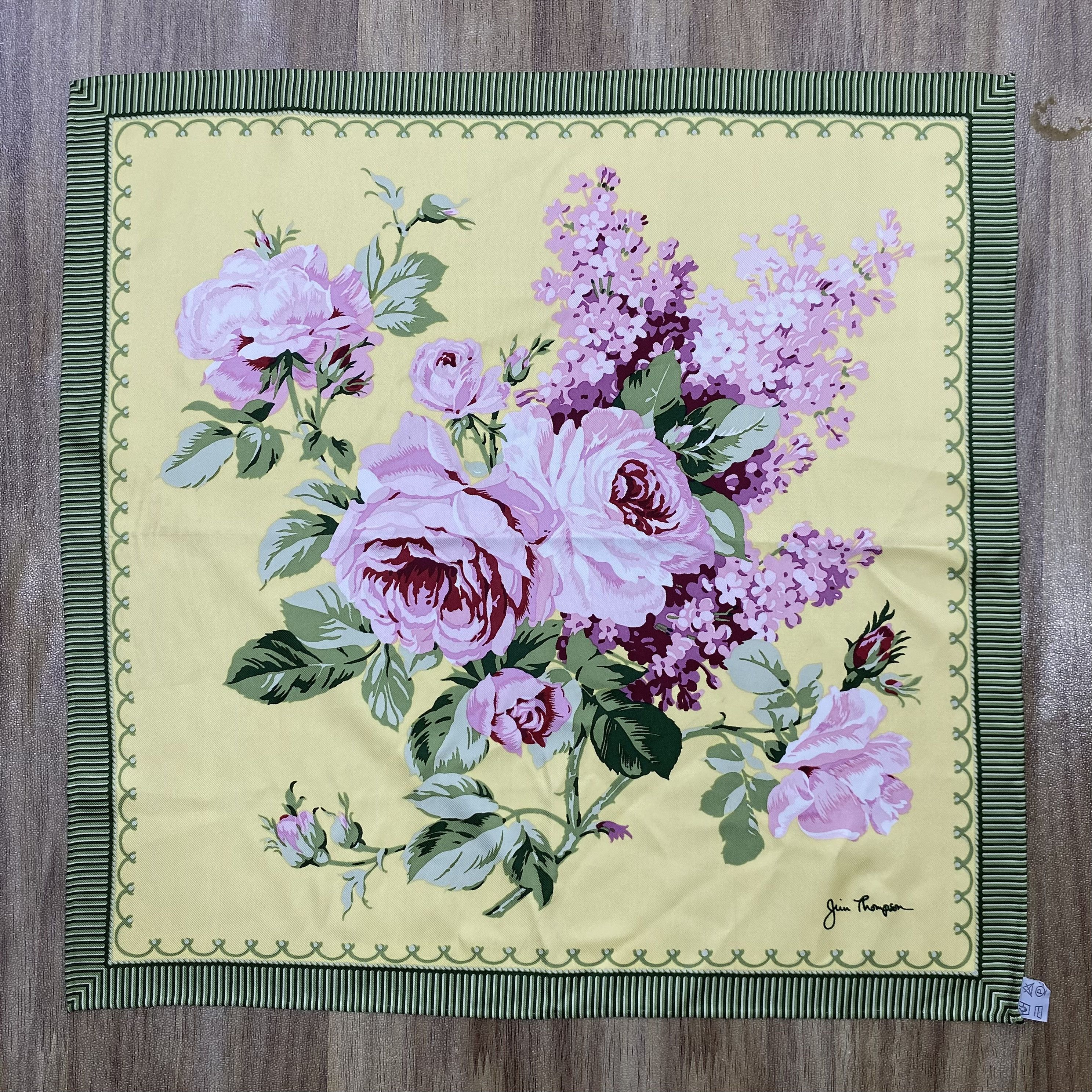 Jim Thompson × Vintage Vintage Jim Thompson Silk Handkerchief Neckerchief Size ONE SIZE - 1 Thumbnail