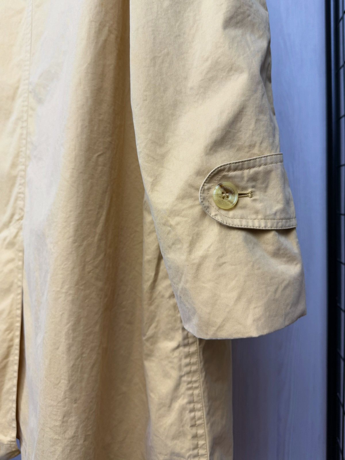 Aquascutum AQUASCUTUM Men’s Yellow Cotton Trench Raincoat Check Lining Size US M / EU 48-50 / 2 - 9 Thumbnail