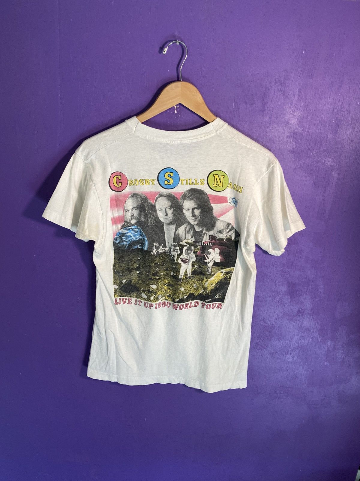 Band Tees Vintage 1990 Crosby stills n Nash live it up tour tee Size US M / EU 48-50 / 2 - 2 Thumbnail