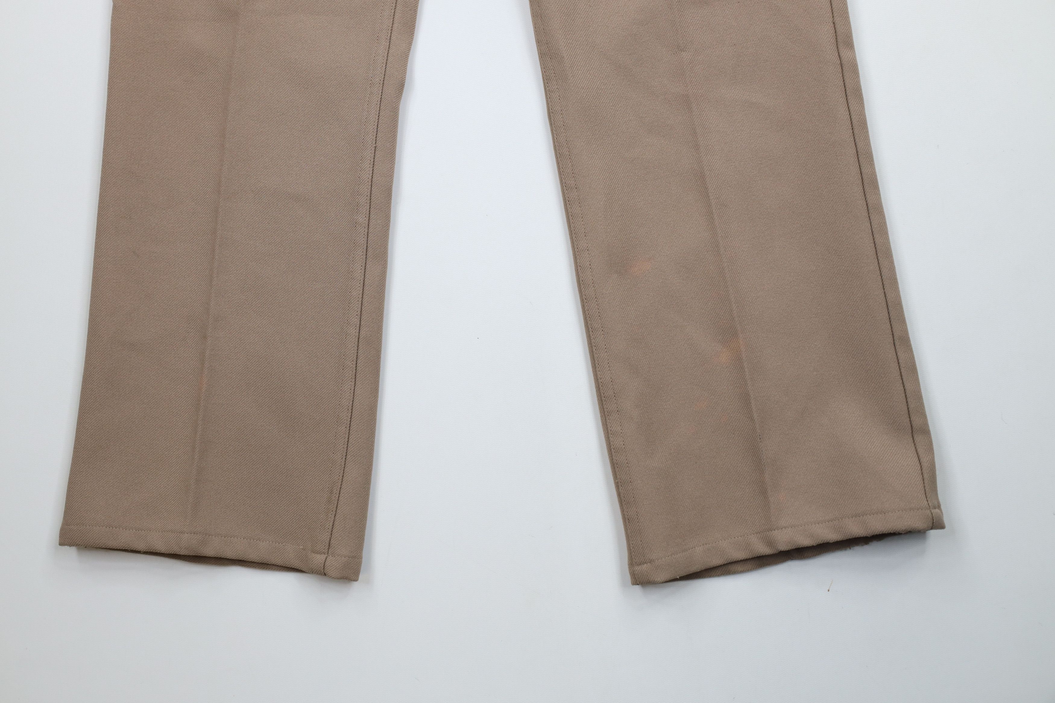 Levi's × Vintage Vintage 90s Levis Flared Wide Leg Knit Chino Pants Beige USA Size US 36 / EU 52 - 4 Thumbnail