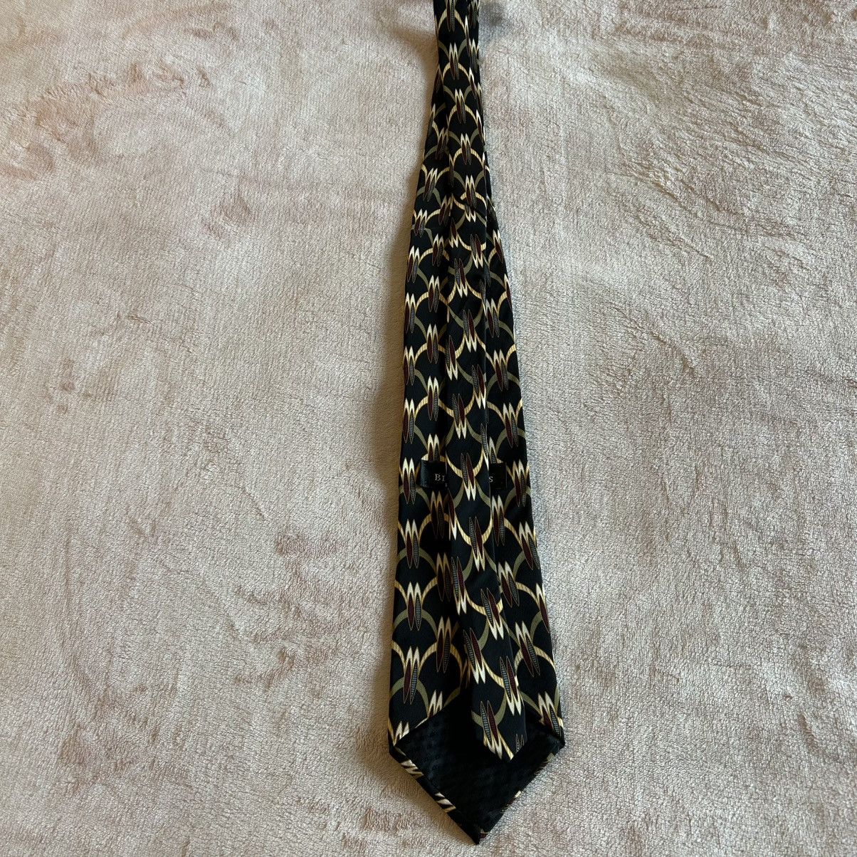 Bill Blass Bill Blass Black Label black and gold geometric silk tie Size ONE SIZE - 3 Thumbnail