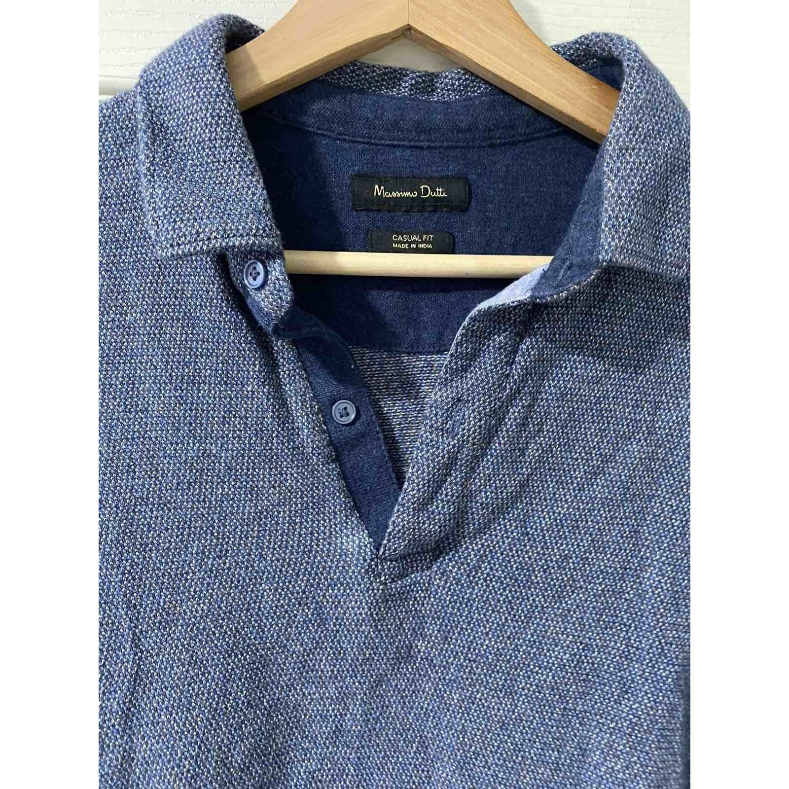 Massimo Dutti Massimo Dutti Men Lond Casual Cotton Blue Size M A003256 Size US M / EU 48-50 / 2 - 9 Thumbnail