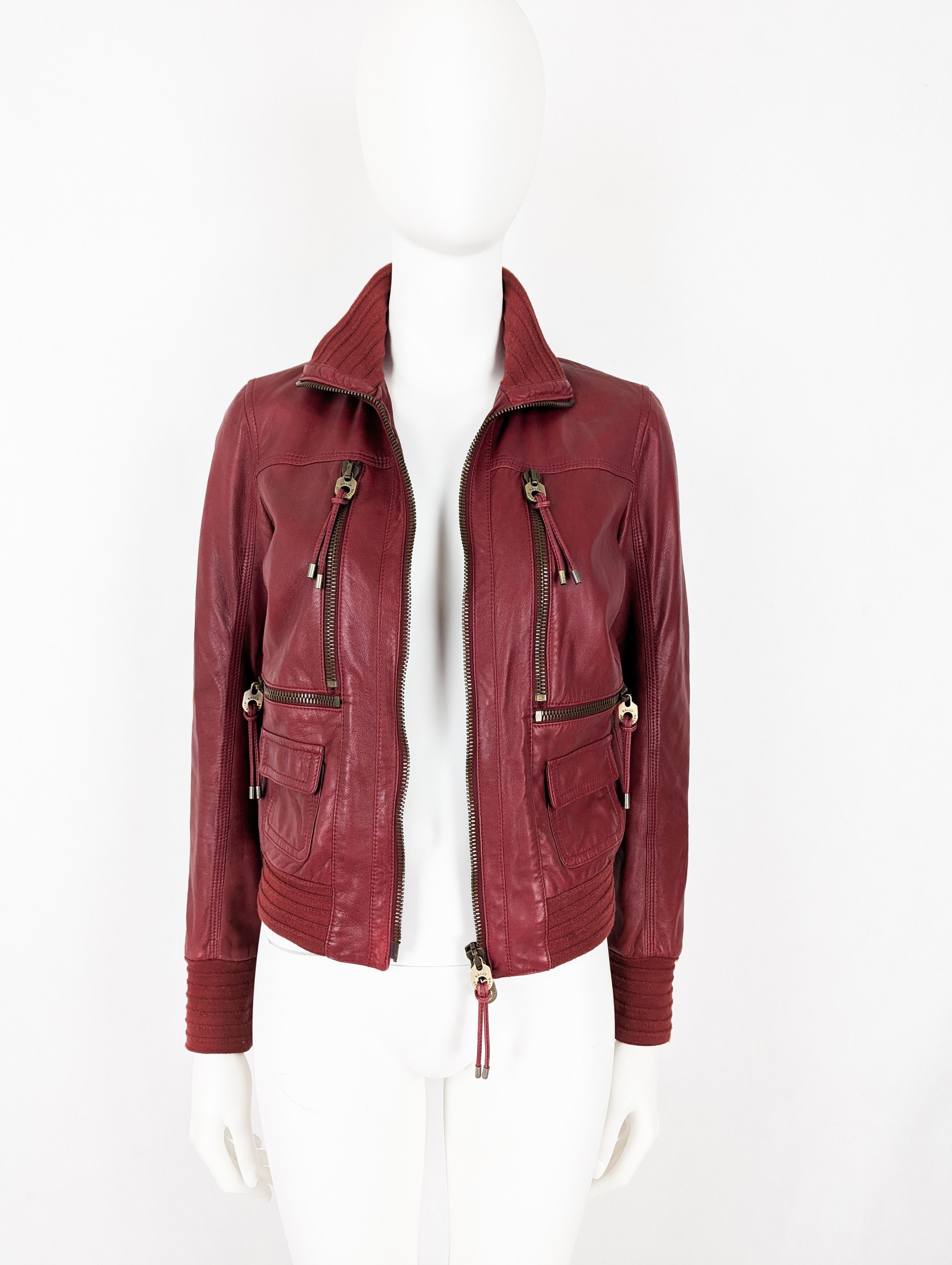 Bally Bally leather red jacket Size S / US 4 / IT 40 - 4 Thumbnail