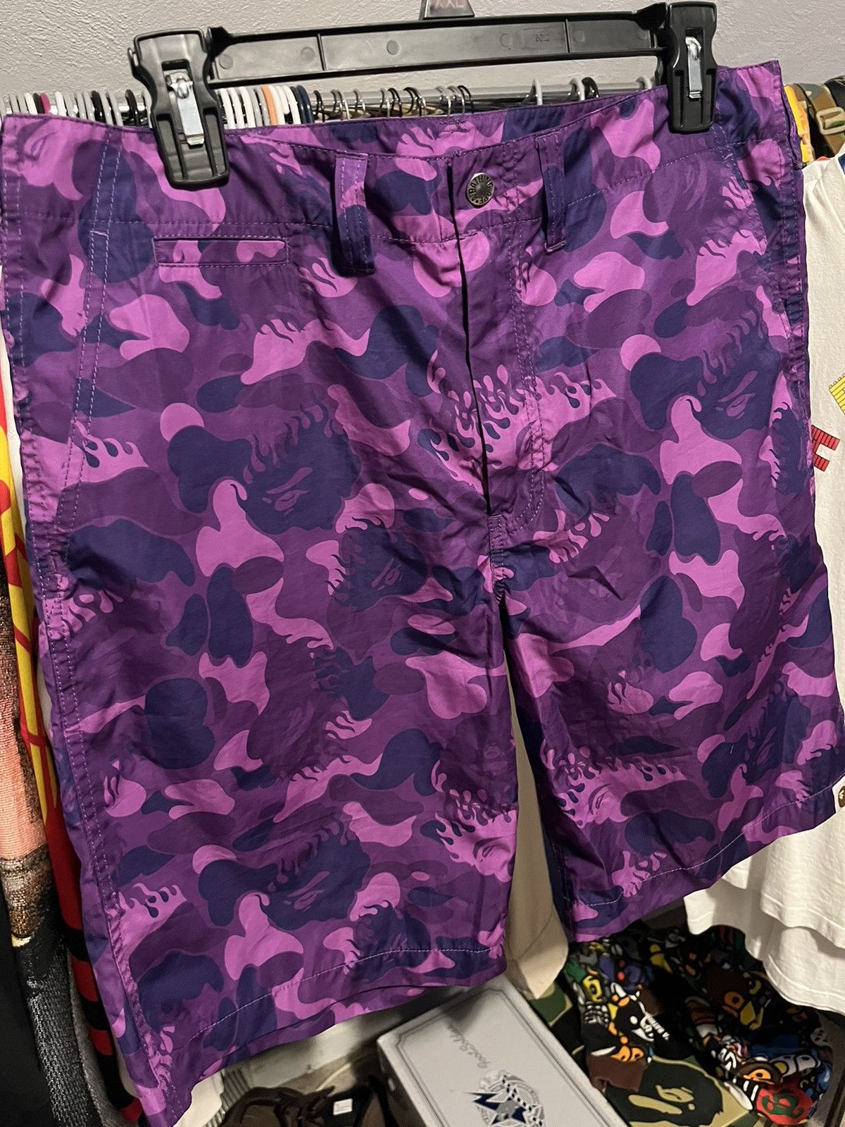 Bape Fire Camo Shorts Size US 34 / EU 50 - 2 Thumbnail