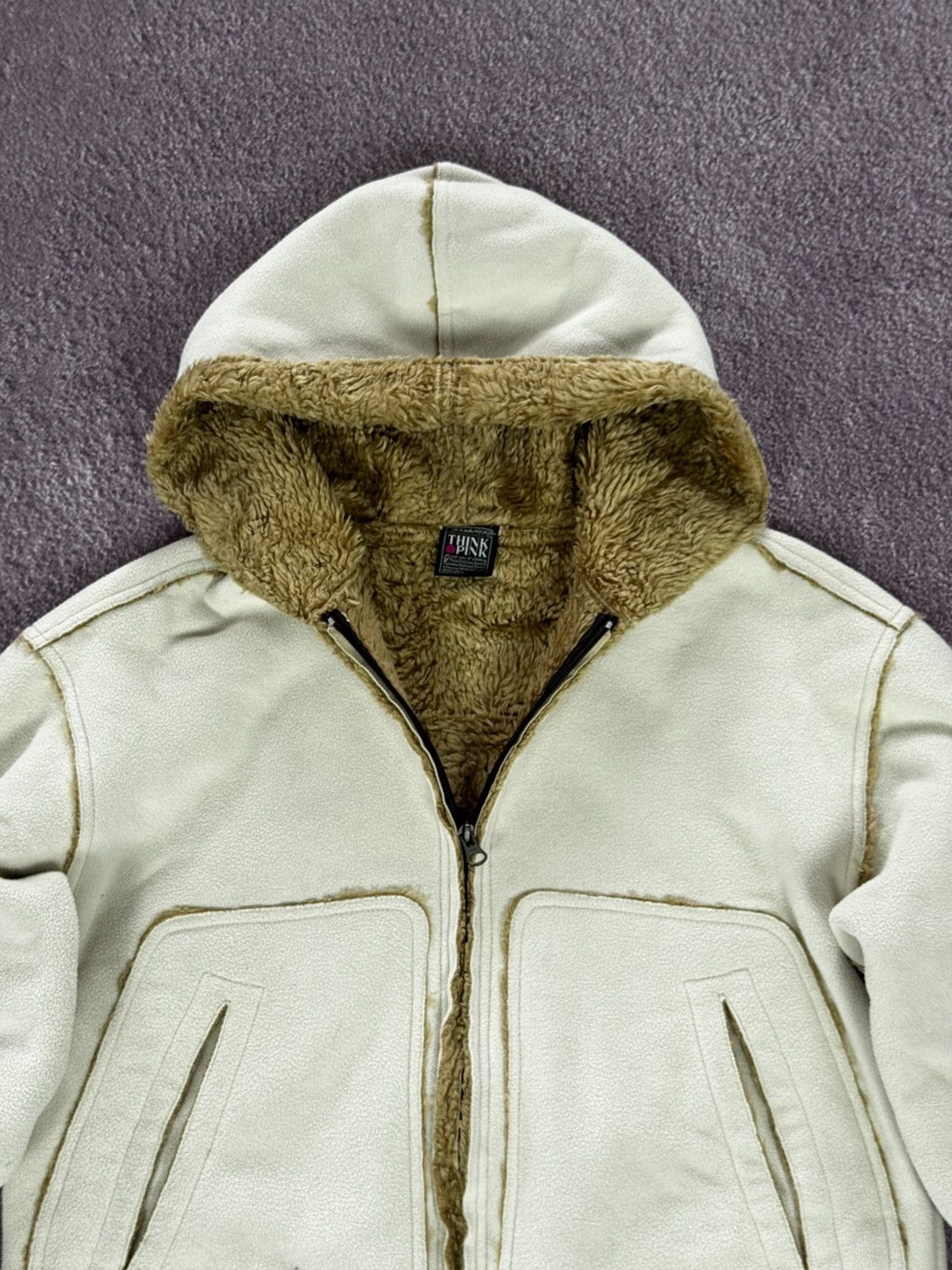 Japanese Brand Y2K Japanese Vibe Glamour Fuzzy Zip Up Hooded Jacket Size M / US 6-8 / IT 42-44 - 2 Thumbnail