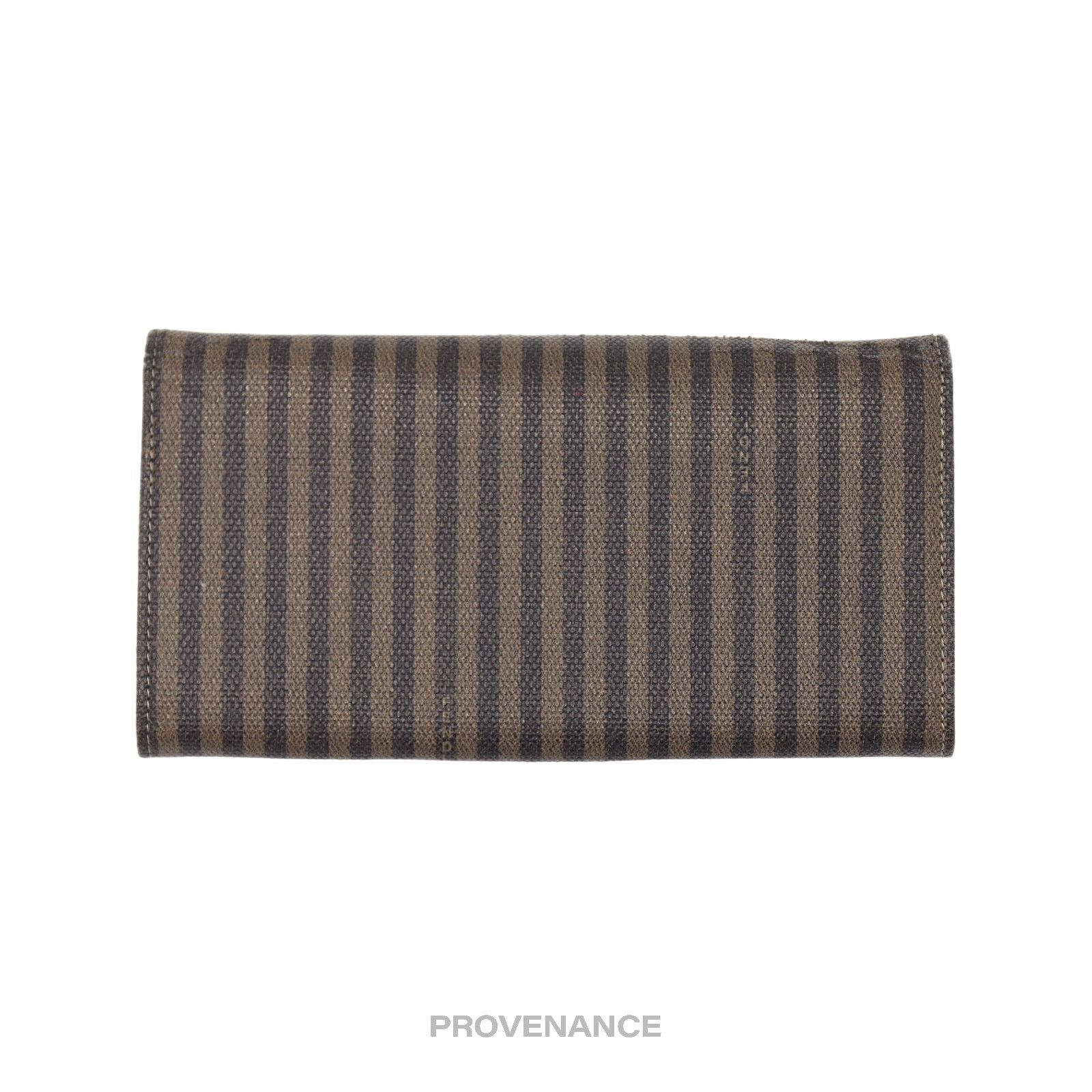 Fendi 🔴 Fendi Snap Long Wallet - Striped Pequin Size ONE SIZE - 2 Thumbnail