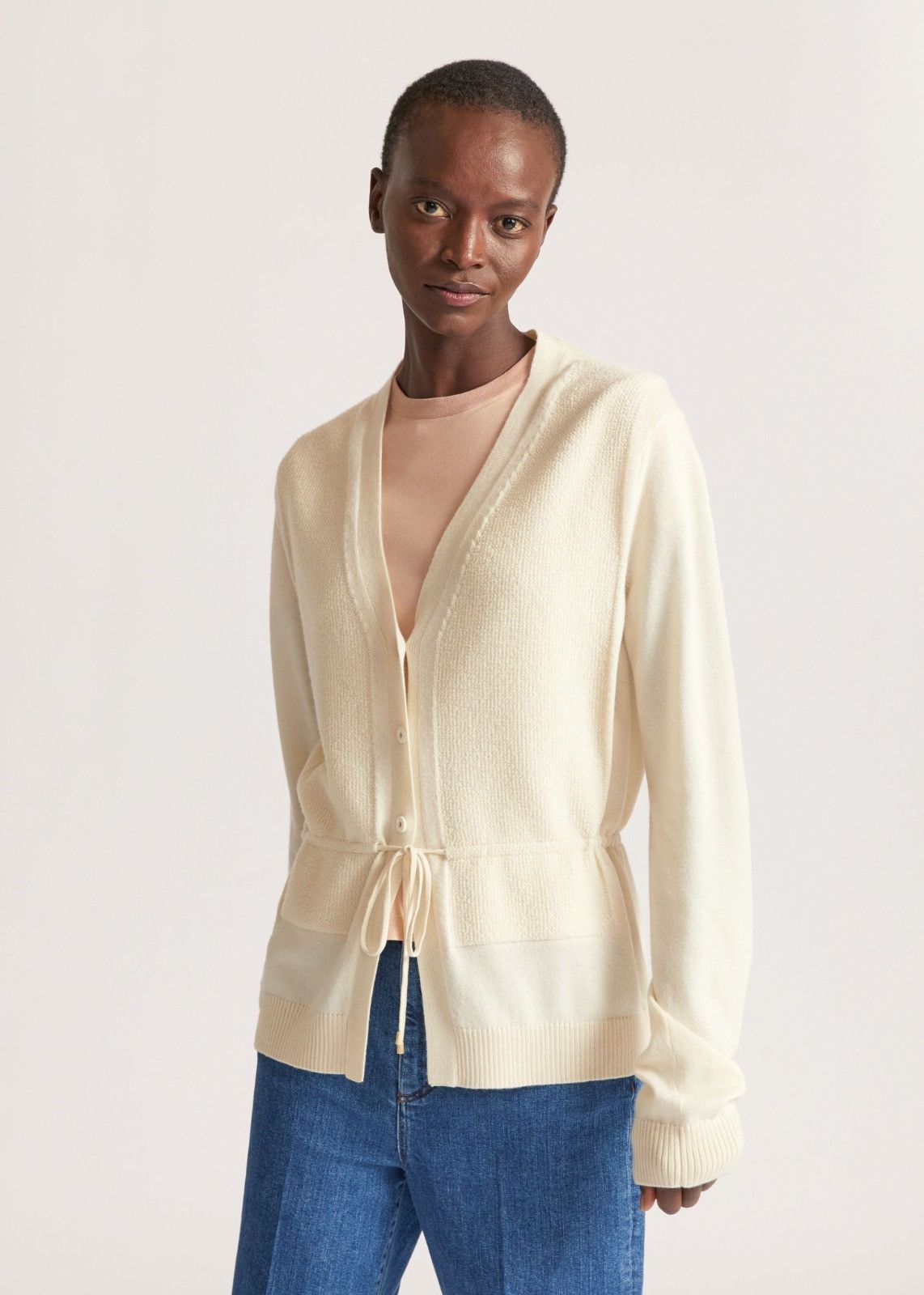 Loro Piana o1srvl11e0125 Wetherlam Cardigan in Off White Size M / US 6-8 / IT 42-44 - 3 Thumbnail