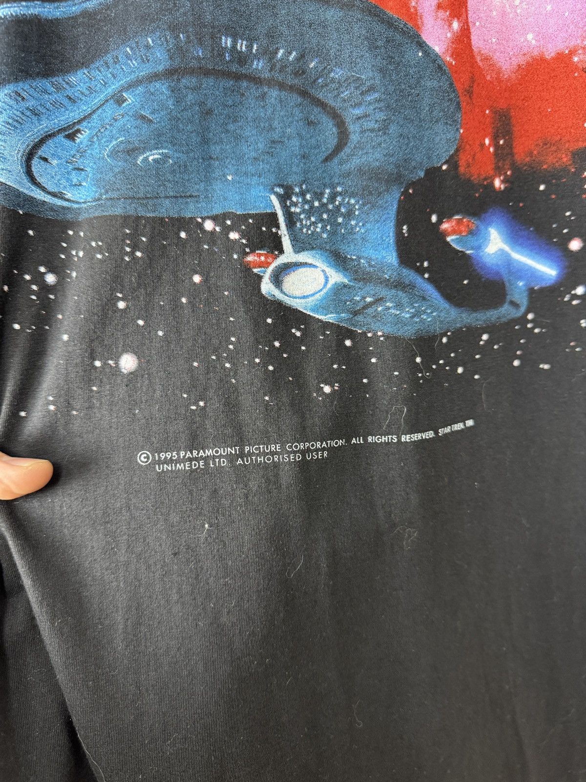 Vintage 1995 STAR TREK Authentic Vintage Tee Retro 90s TV Show Movie Size US L / EU 52-54 / 3 - 6 Thumbnail