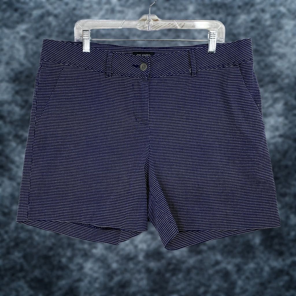 Vintage The Limited Shorts Womens 16 Blue Polka Dot Stretch Twill Classic Preppy Pockets Size 38" / US 16 / IT 52 - 1 Thumbnail