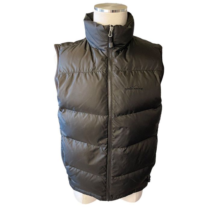 Eddie Bauer Eddie Bauer MENS Premium Goose Down 700 Puffy Vest Black