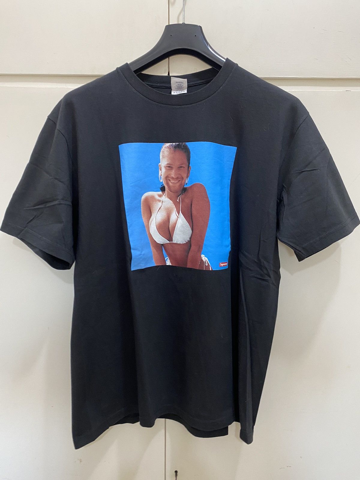 Supreme Supreme T-shirt, size XL, black, with print, used, Size US XL / EU 56 / 4 - 2 Thumbnail