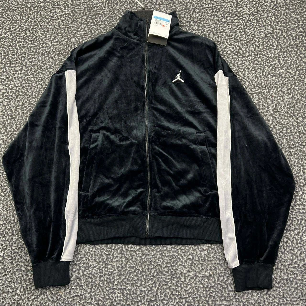 Air Jordan Jacket Men Velour Jumpman Full Zip Oversized M