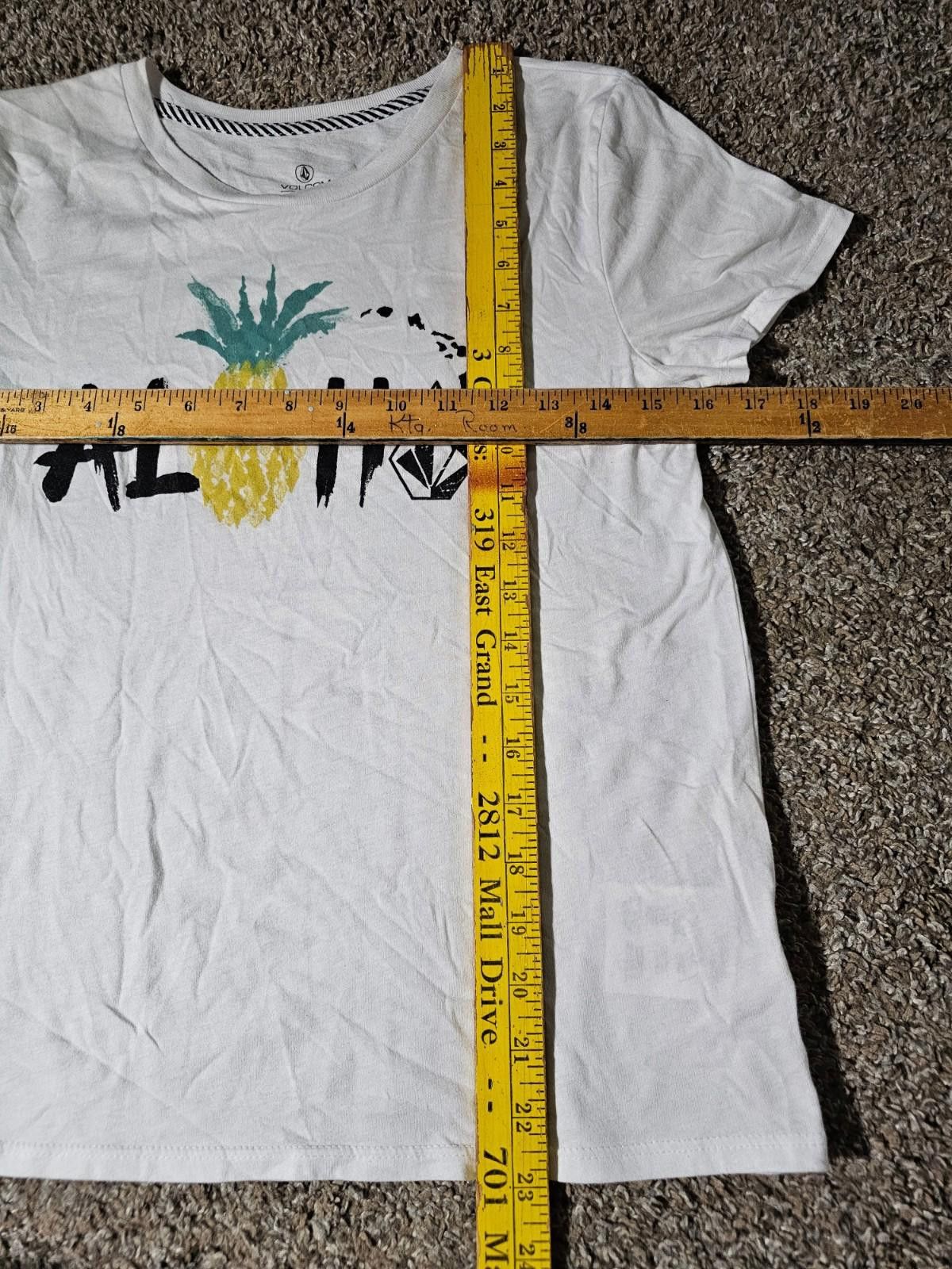 Volcom Volcom Aloha Pineapple T-Shirt M(8) White Hawaiian Surf Size M / US 6-8 / IT 42-44 - 4 Thumbnail
