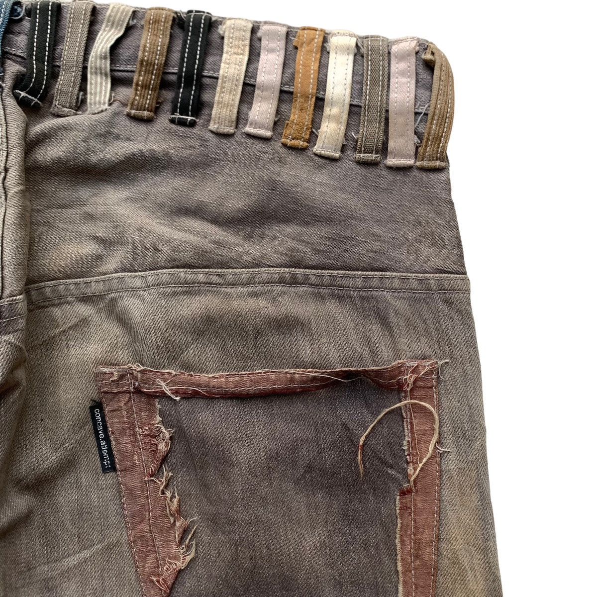 Japanese Brand × Vintage Vintage Concave Attempt Japanese Brand Mud Wash Punk Jeans Size US 34 / EU 50 - 3 Thumbnail