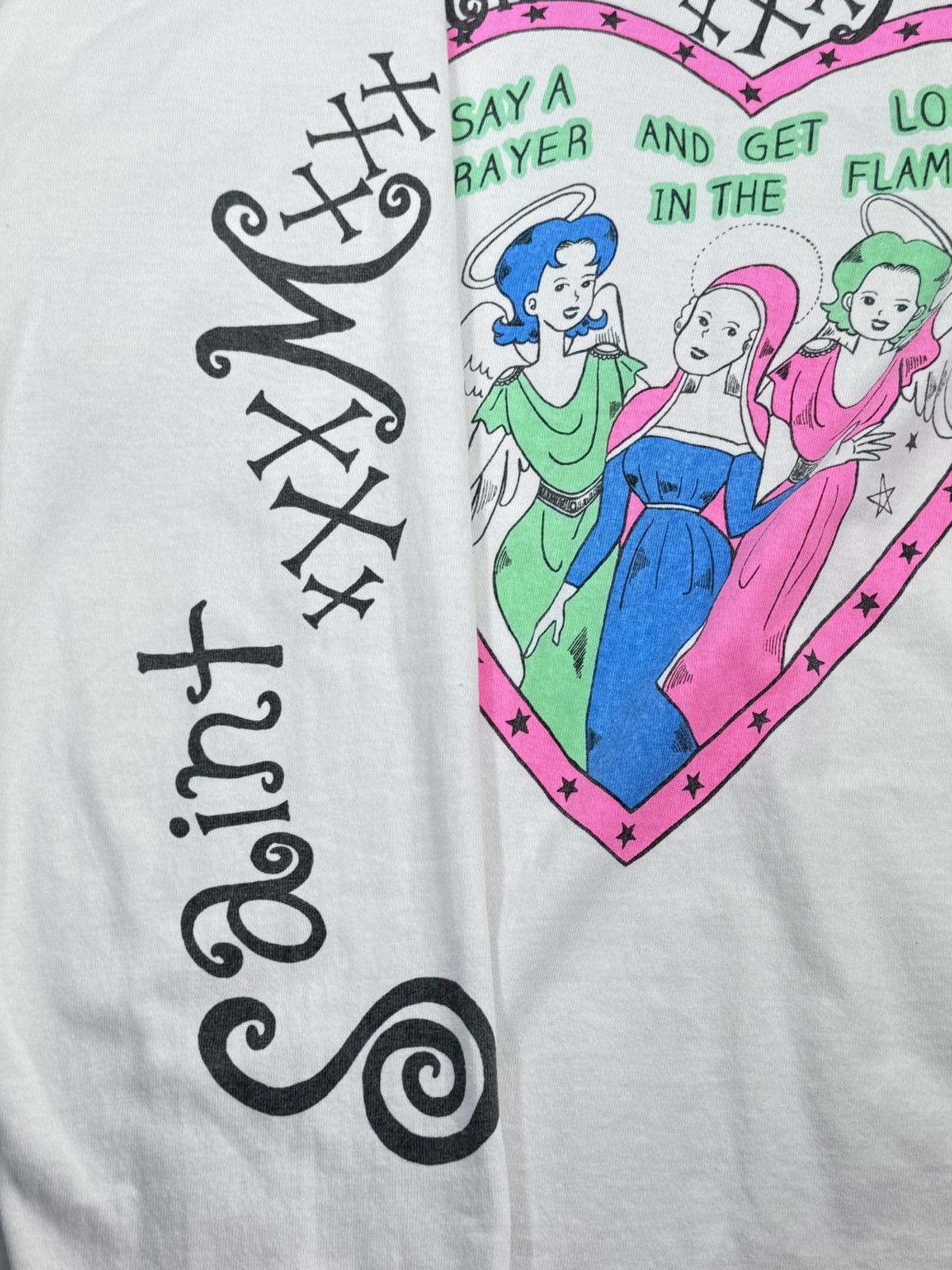 Saint Michael GRAPHIC PRINT LONG SLEEVE T-SHIRT Size US L / EU 52-54 / 3 - 3 Thumbnail