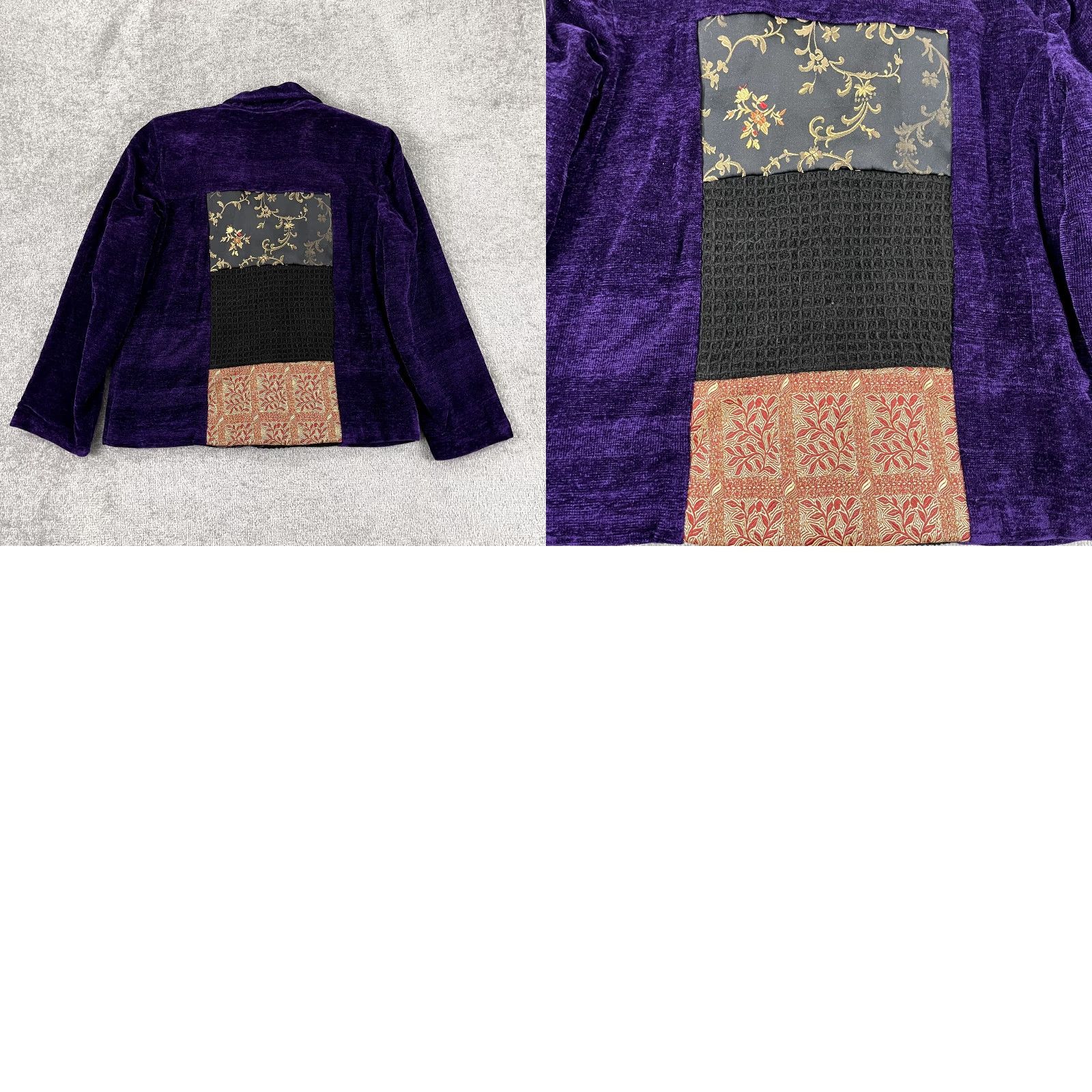 Vintage JULIA KIM Jacket Womens L Mult i Wearable Art Embroidered Tapestry Blazer Kim Purple Geometric Blazer Mens? Size L / US 10 / IT 46 - 8 Thumbnail