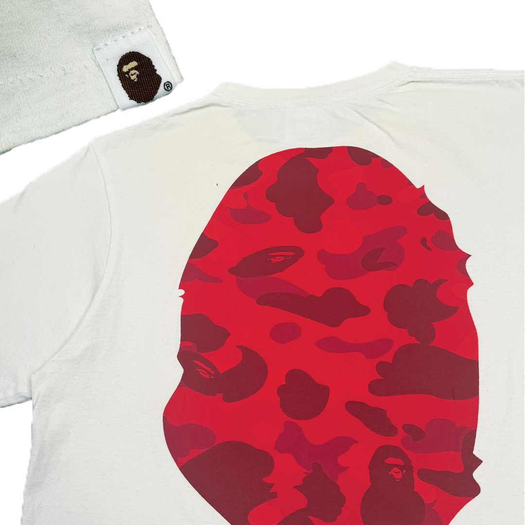 Bape Bape - Red Head Tshirt - White - M Size US M / EU 48-50 / 2 - 4 Thumbnail