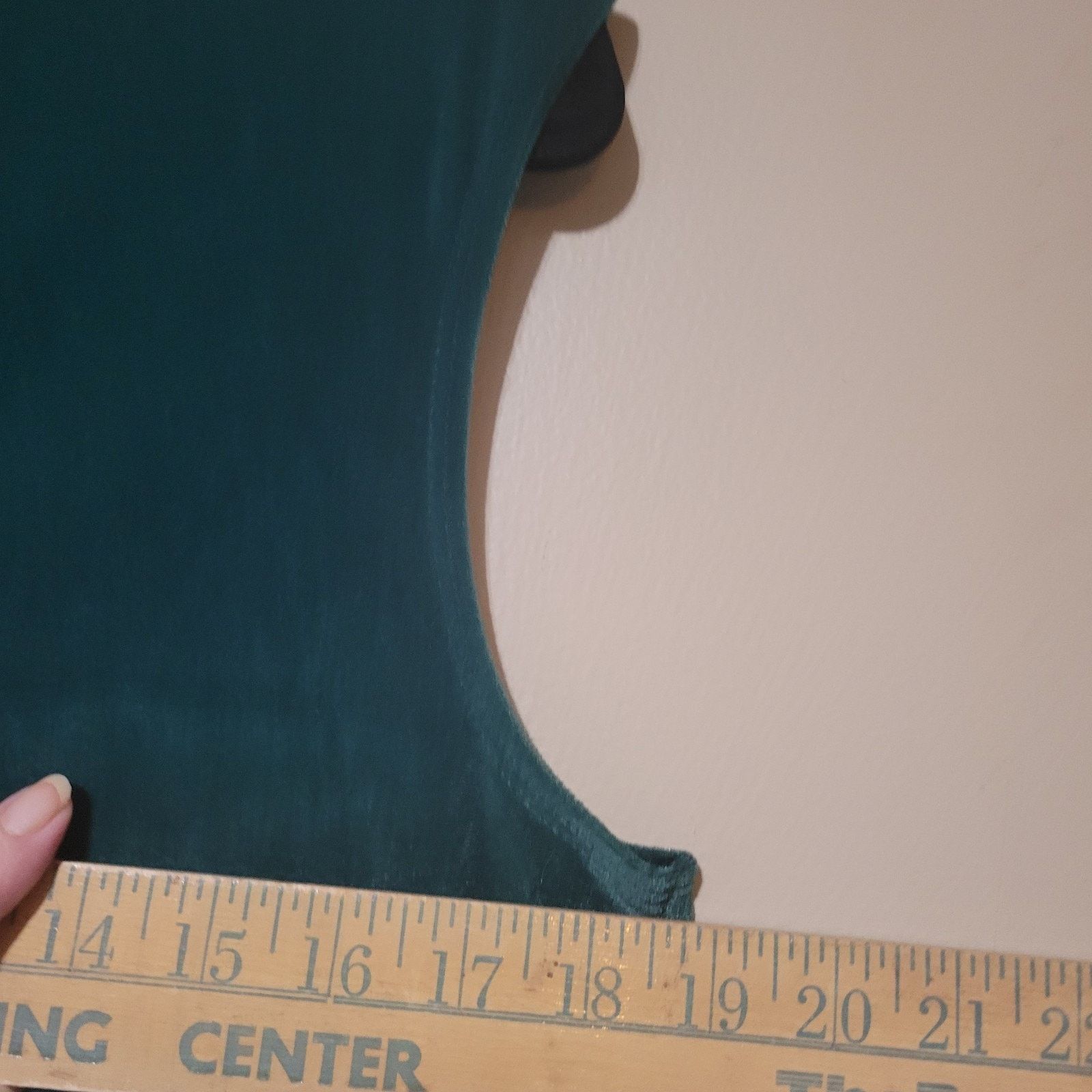 & Other Stories NEW A New Day Women's XL Velvet Ruched Dress Green Plus Size XL / US 12-14 / IT 48-50 - 3 Thumbnail