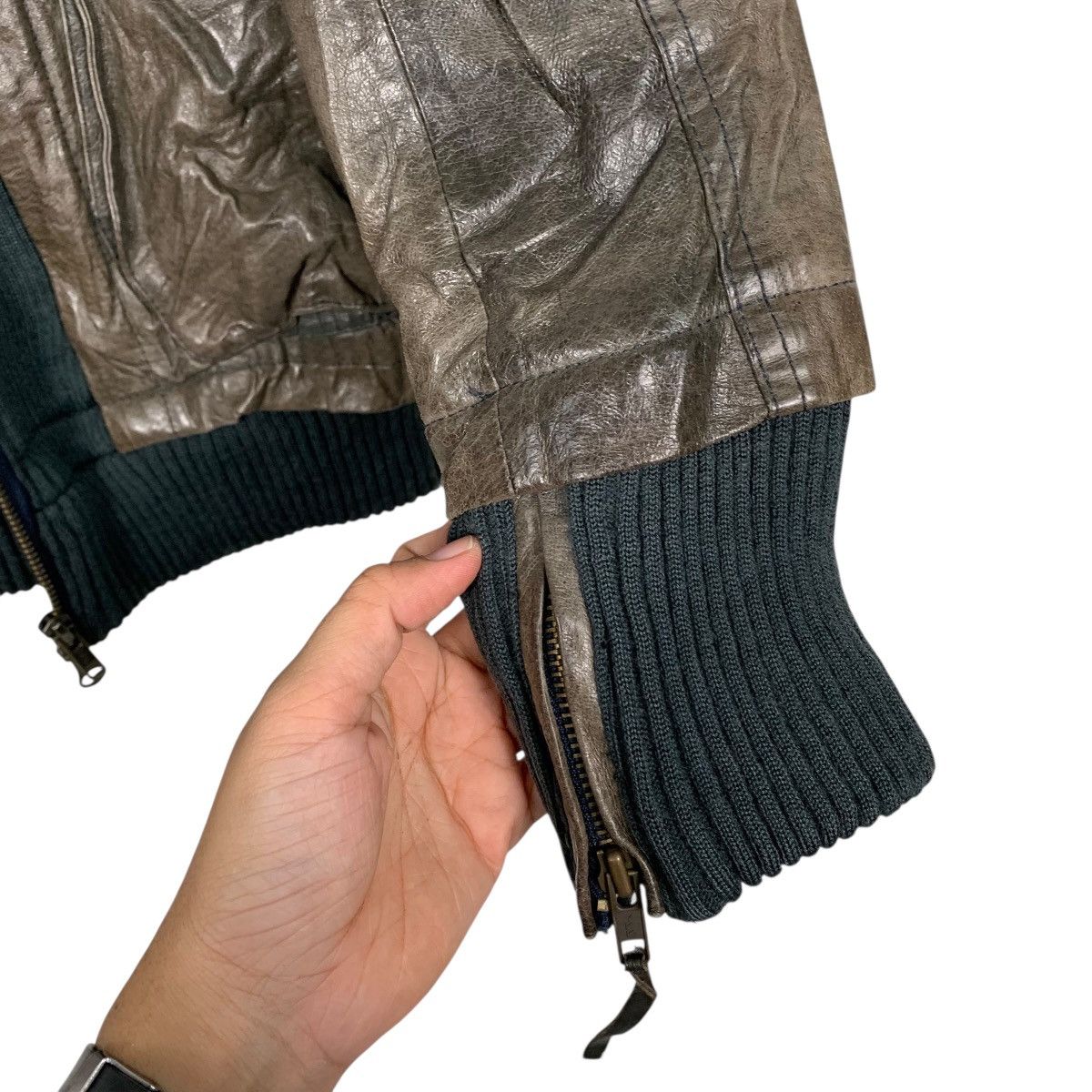 Other Smork Hooded Leather Jacket Size XS / US 0-2 / IT 36-38 - 14 Thumbnail