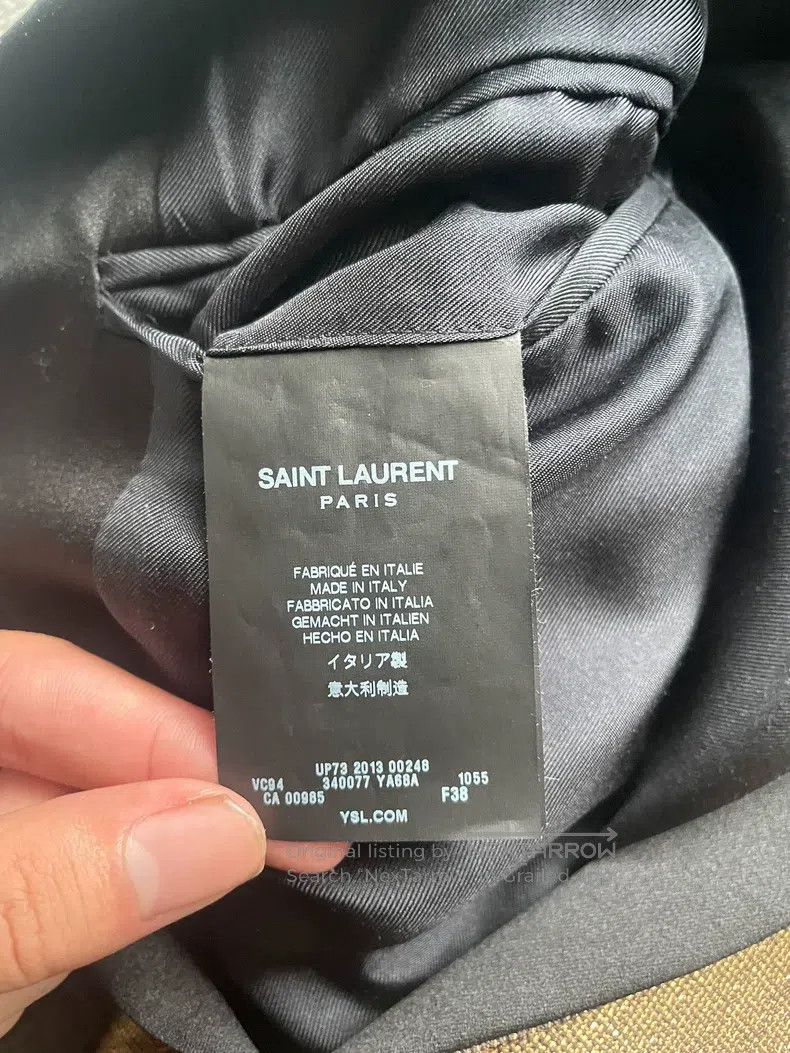 Saint Laurent Paris Saint Laurent Paris Golden Silk Woven Mandarin Collar Suit Size XS / US 0-2 / IT 36-38 - 4 Thumbnail