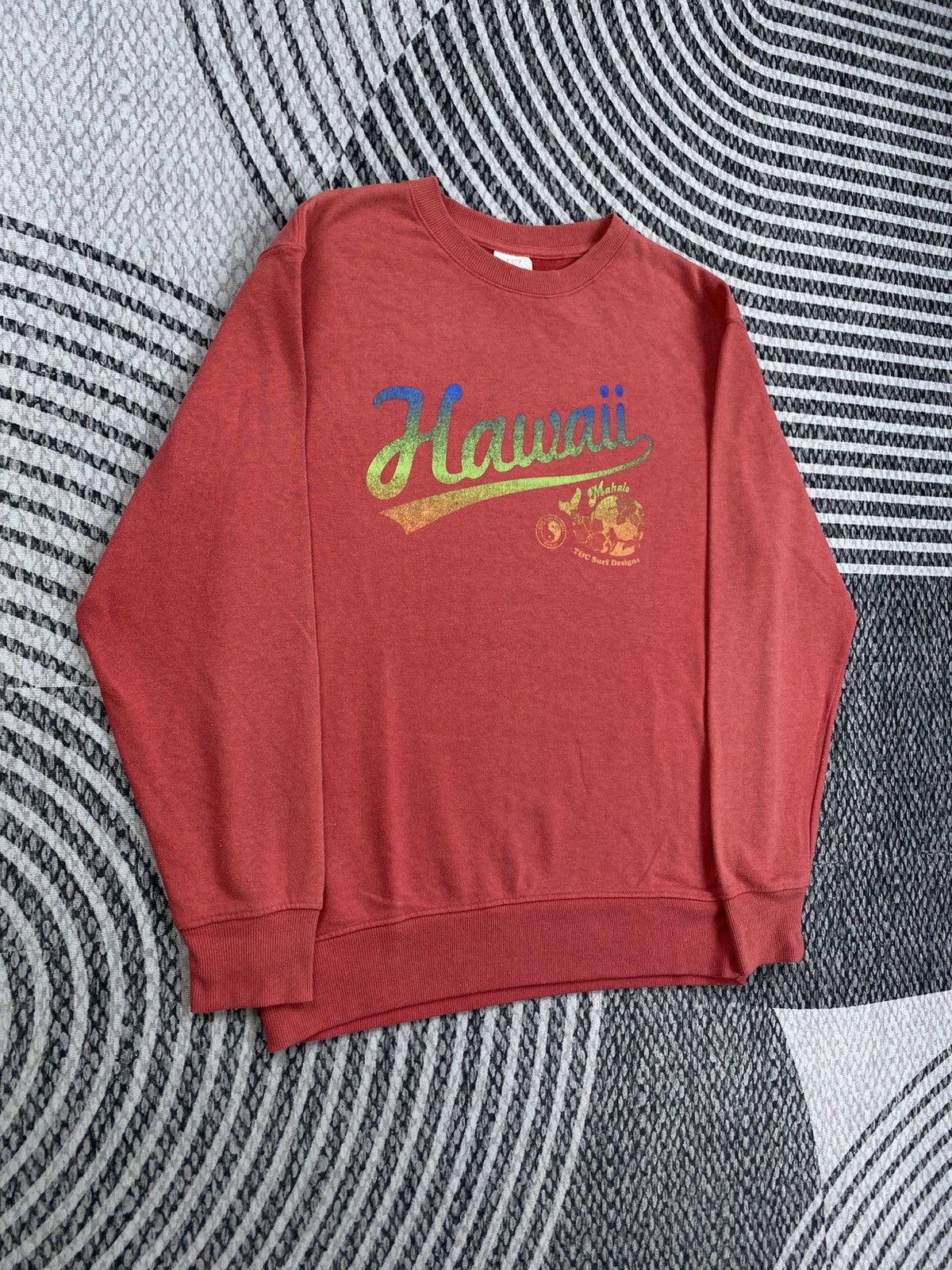 Japanese Brand Vintage T&C Surf Design Pink Hawaii Logo Sweatshirt Size US M / EU 48-50 / 2 - 3 Thumbnail