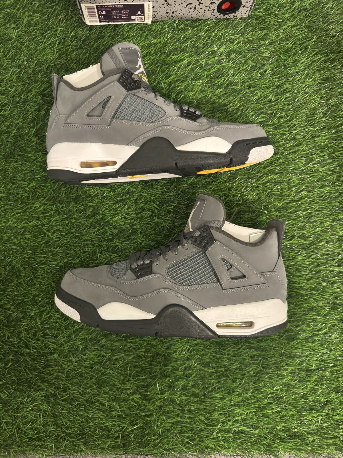 image of Jordan Nike Jordan 4 Cool Grey Shoes, Men's (Size 9.5)