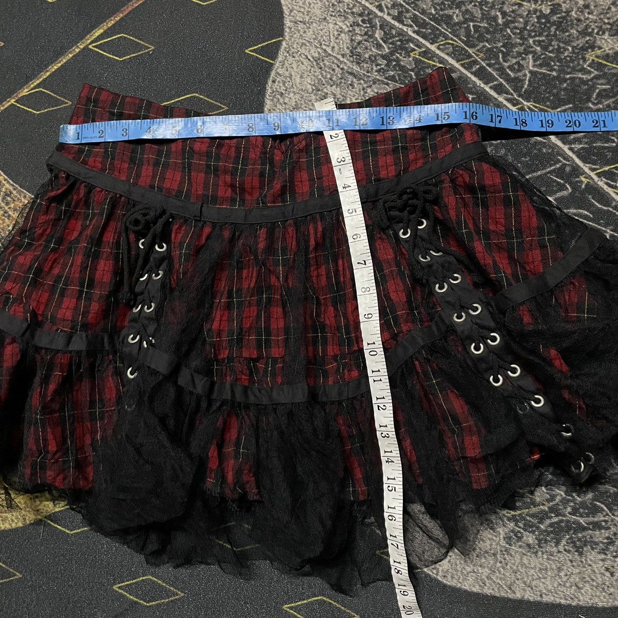 Japanese Brand × Seditionaries 🔥FYEEEE🔥🔥- Y2k ALGONQUINS Red Tartan Laces Up StreetPunk Size 29" - 7 Thumbnail