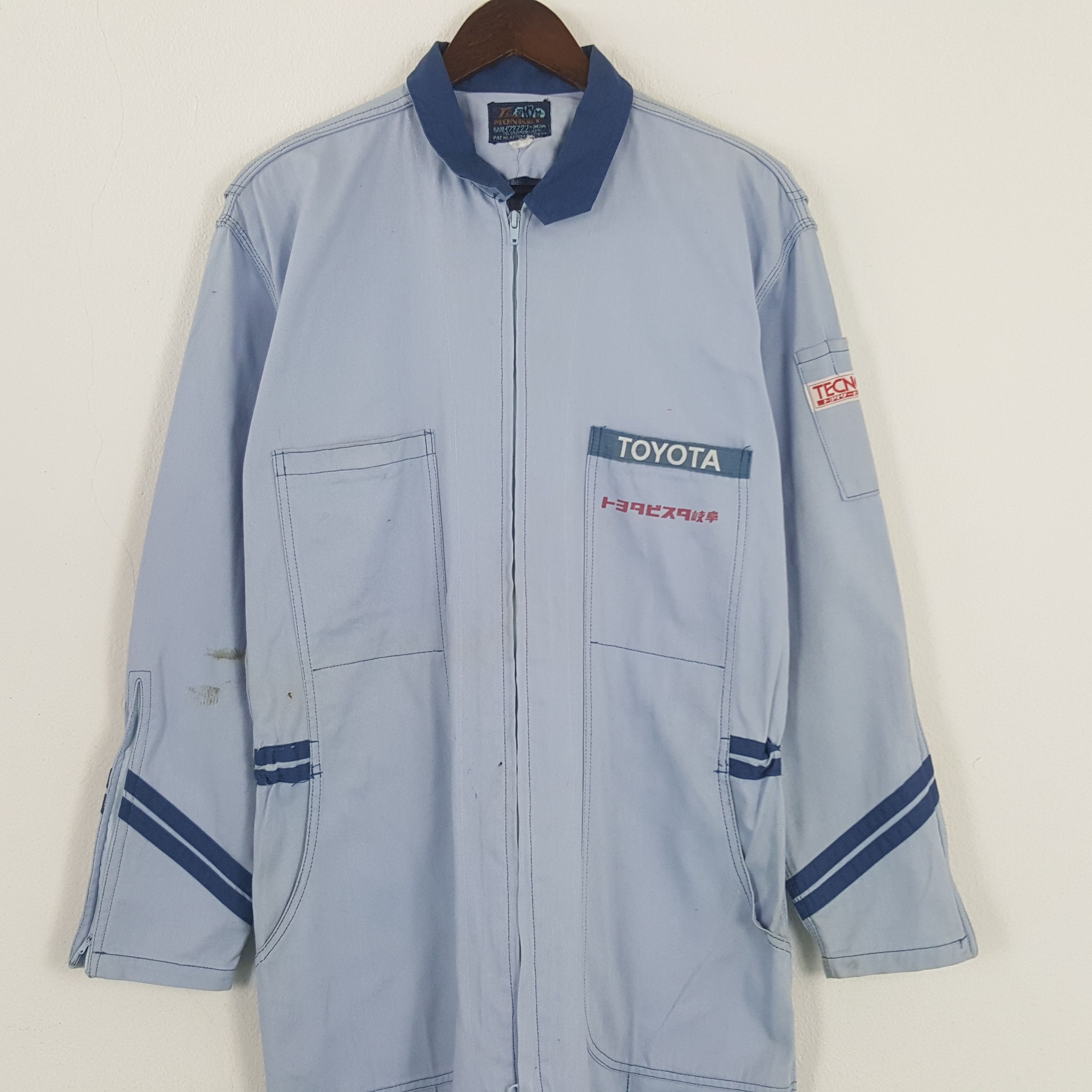 Japanese Brand × Sports Specialties × Vintage Vintage Toyota Tecno Racing Worker Japan Coverall Jacket Size US M / EU 48-50 / 2 - 2 Thumbnail